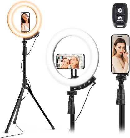 💥Final Day! Enjoy 40% OFF 💥 12'' LED Ring Light with 62'' Tripod Stand