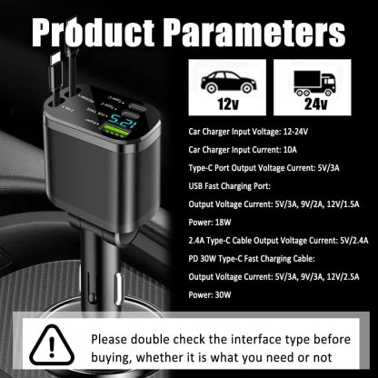 💥Final Day! Enjoy 40% OFF 💥 5 in 1 Retractable Car Charger Adapter