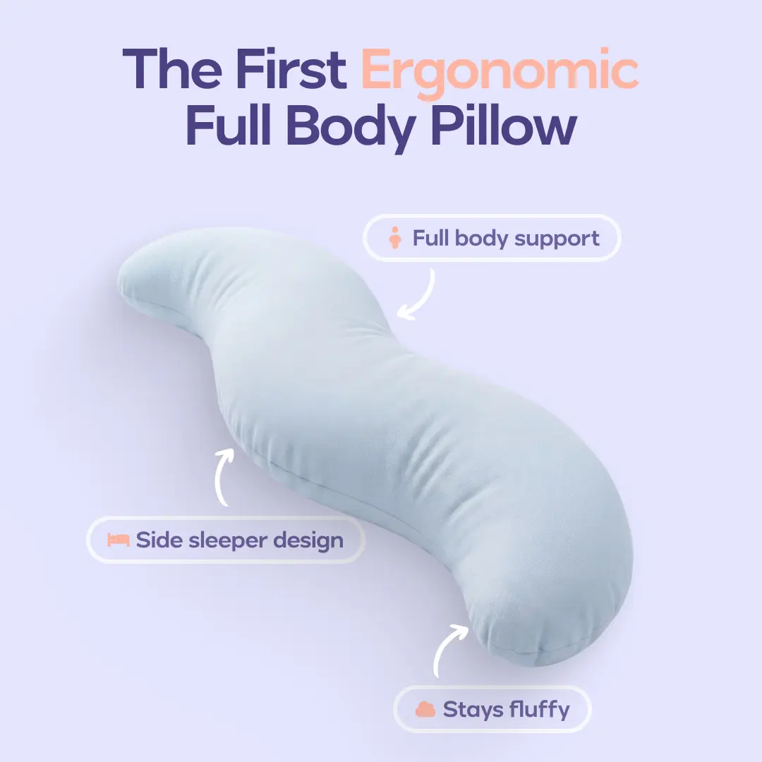 BodyAlign Full-Body Ergonomic Pillow | Cooling Support for Side Sleepers ☁️💤