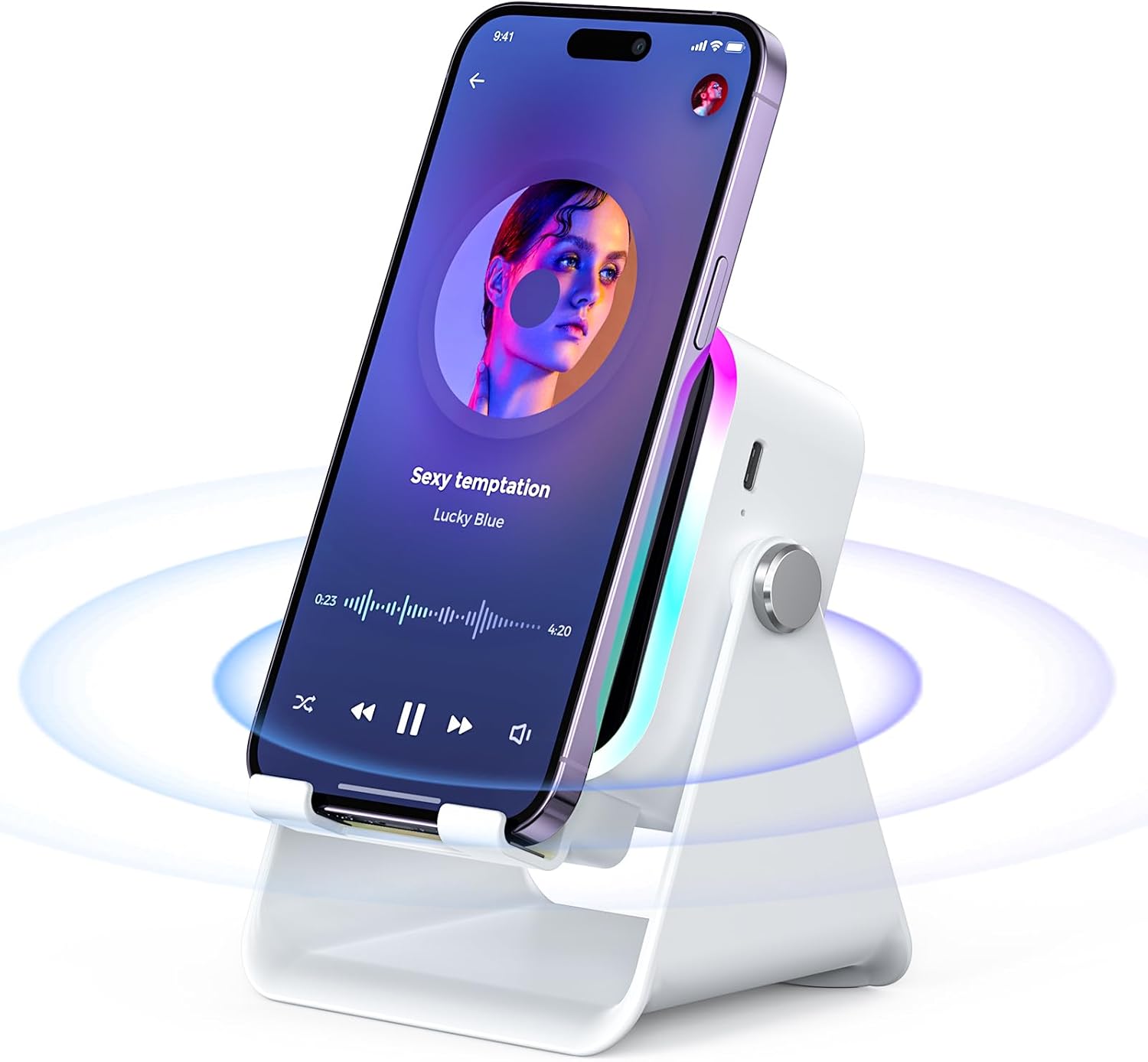 ⏰ LAST DAY 60% OFF 💥 Induction Speaker with Phone Stand 