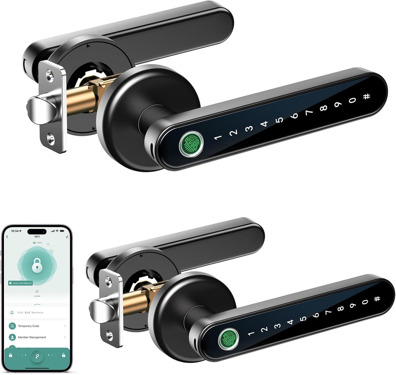 🎉Last Day 50% OFF⏰️  Fingerprint Door Lock Door Knob