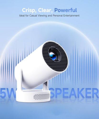 Mini Projector with WiFi 6 and Bluetooth 5.4, Portable Projector 4K Support