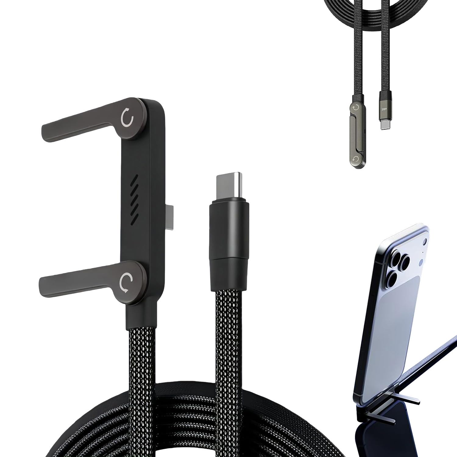 🎉Last Day 50% OFF⏰️ Invisible Holder Charger Cable with Stand
