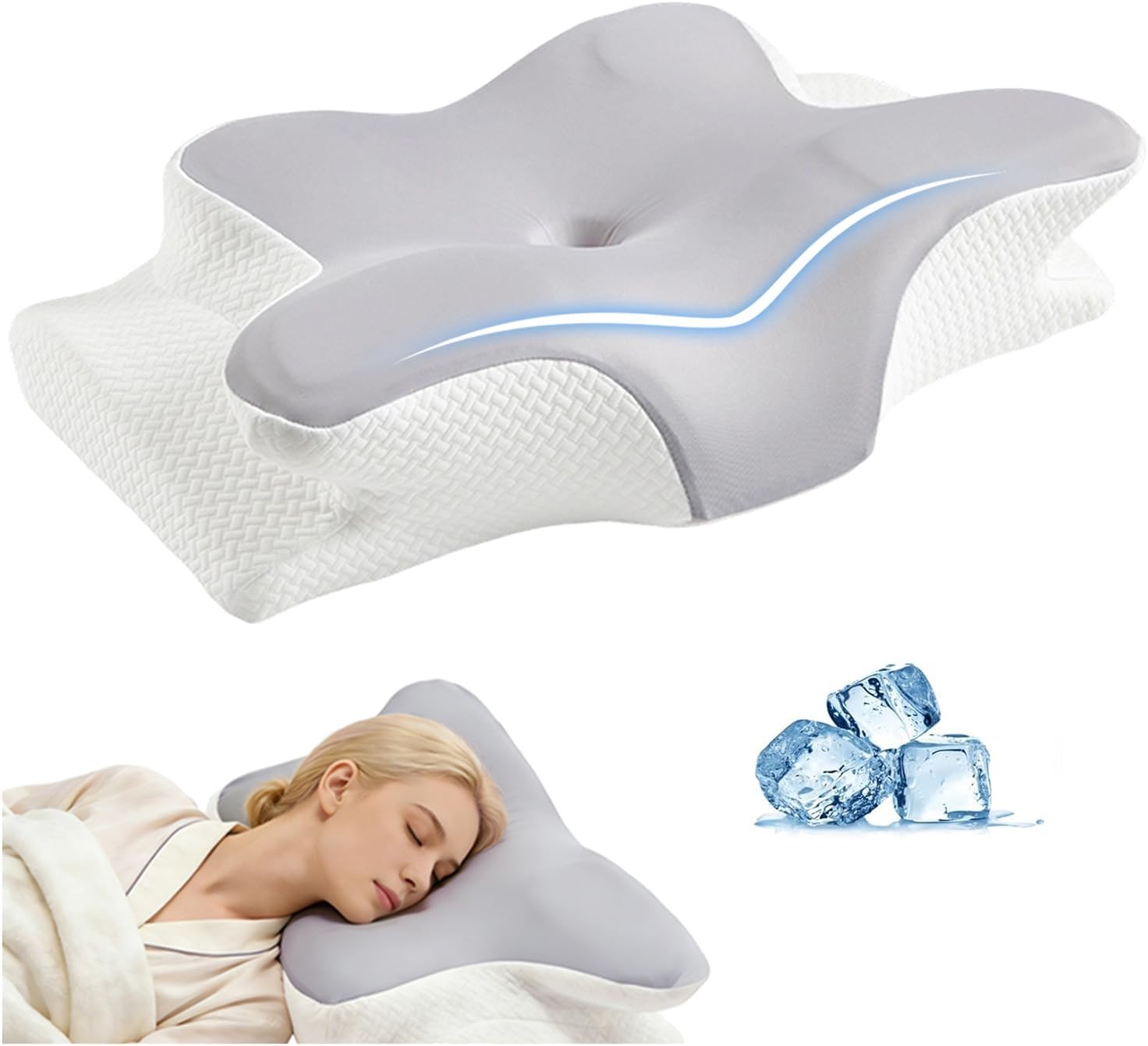Cervical Memory Foam Pillow | Neck Pain Relief & Support 💤🌙
