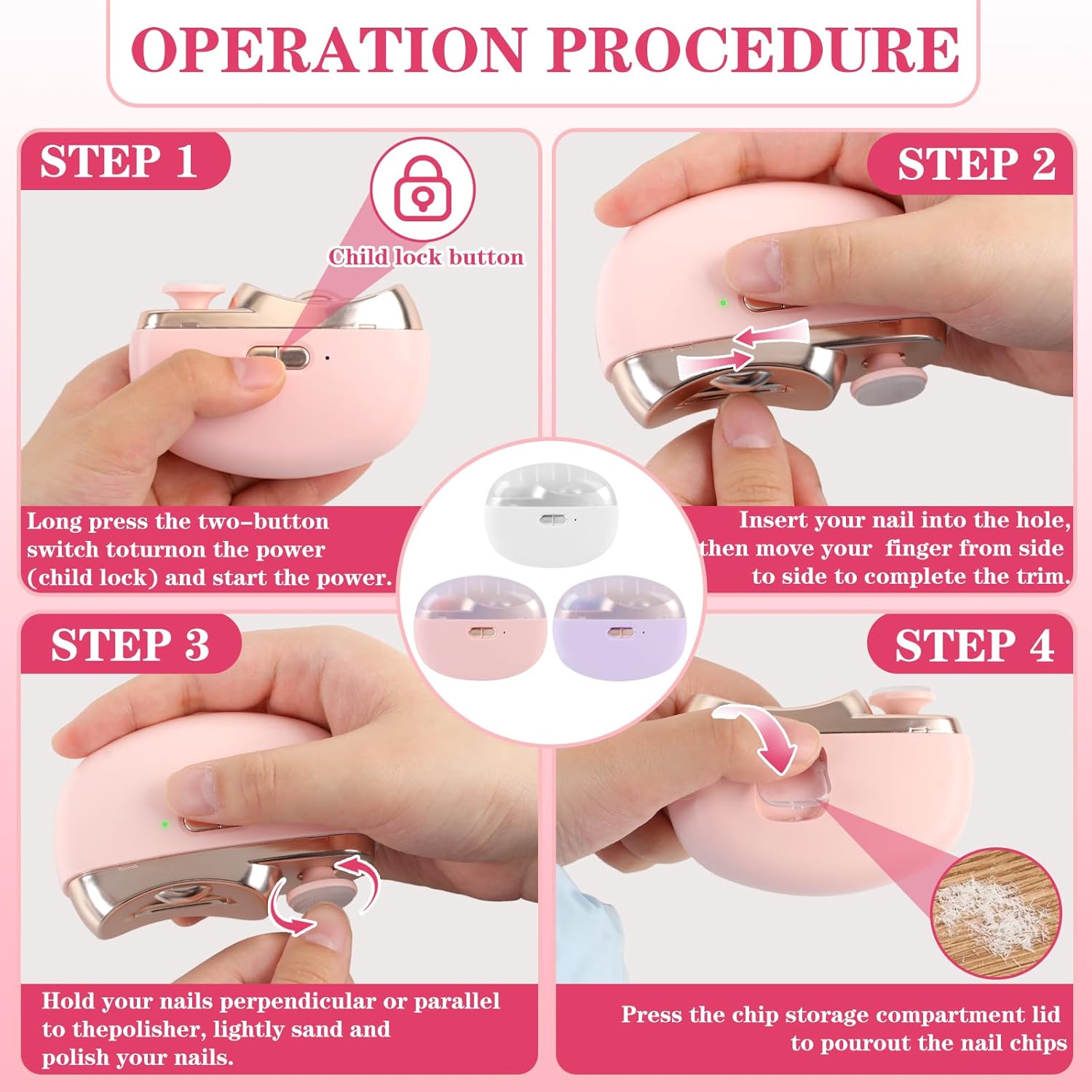 3-in-1 Electric Nail Clippers