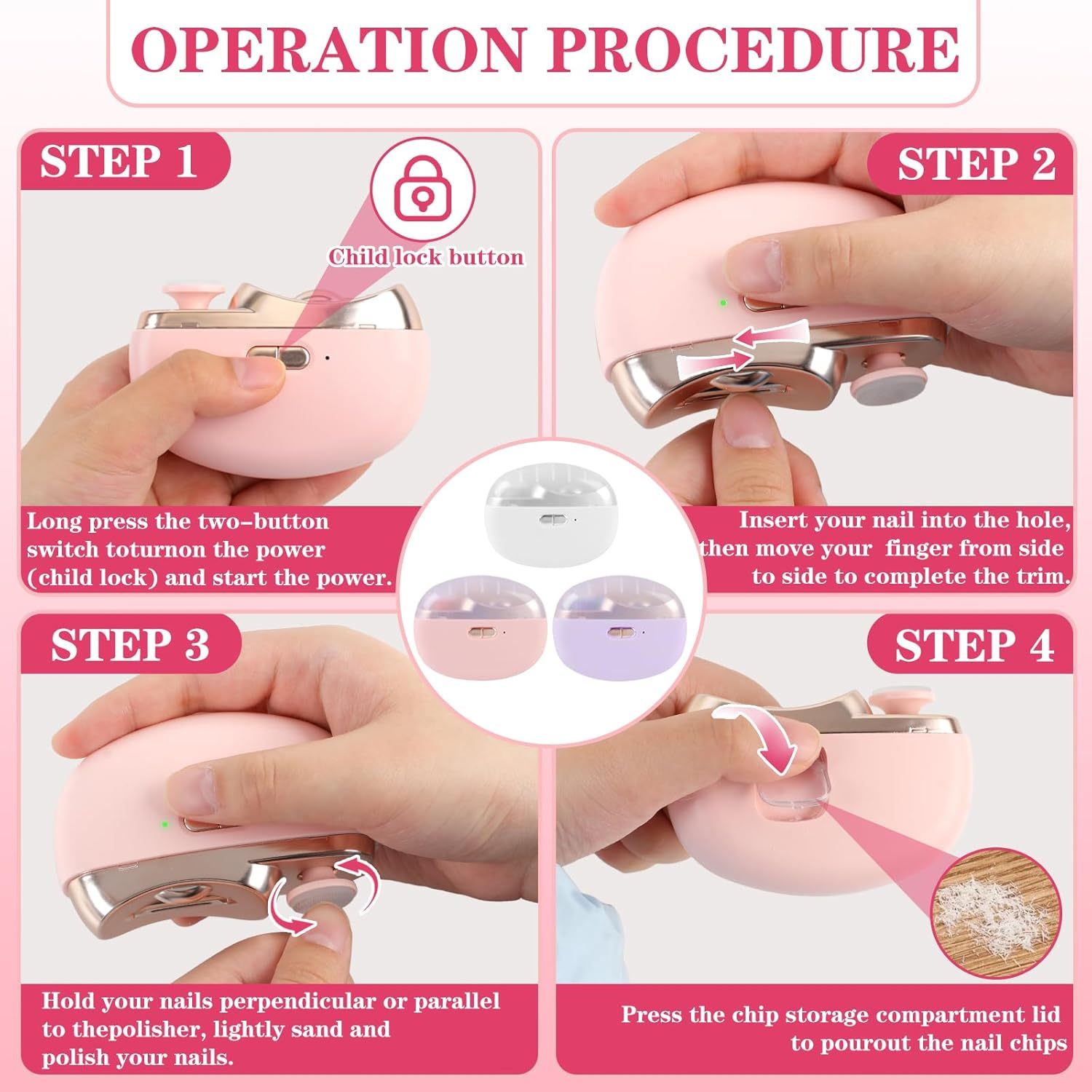 3-in-1 Electric Nail Clippers