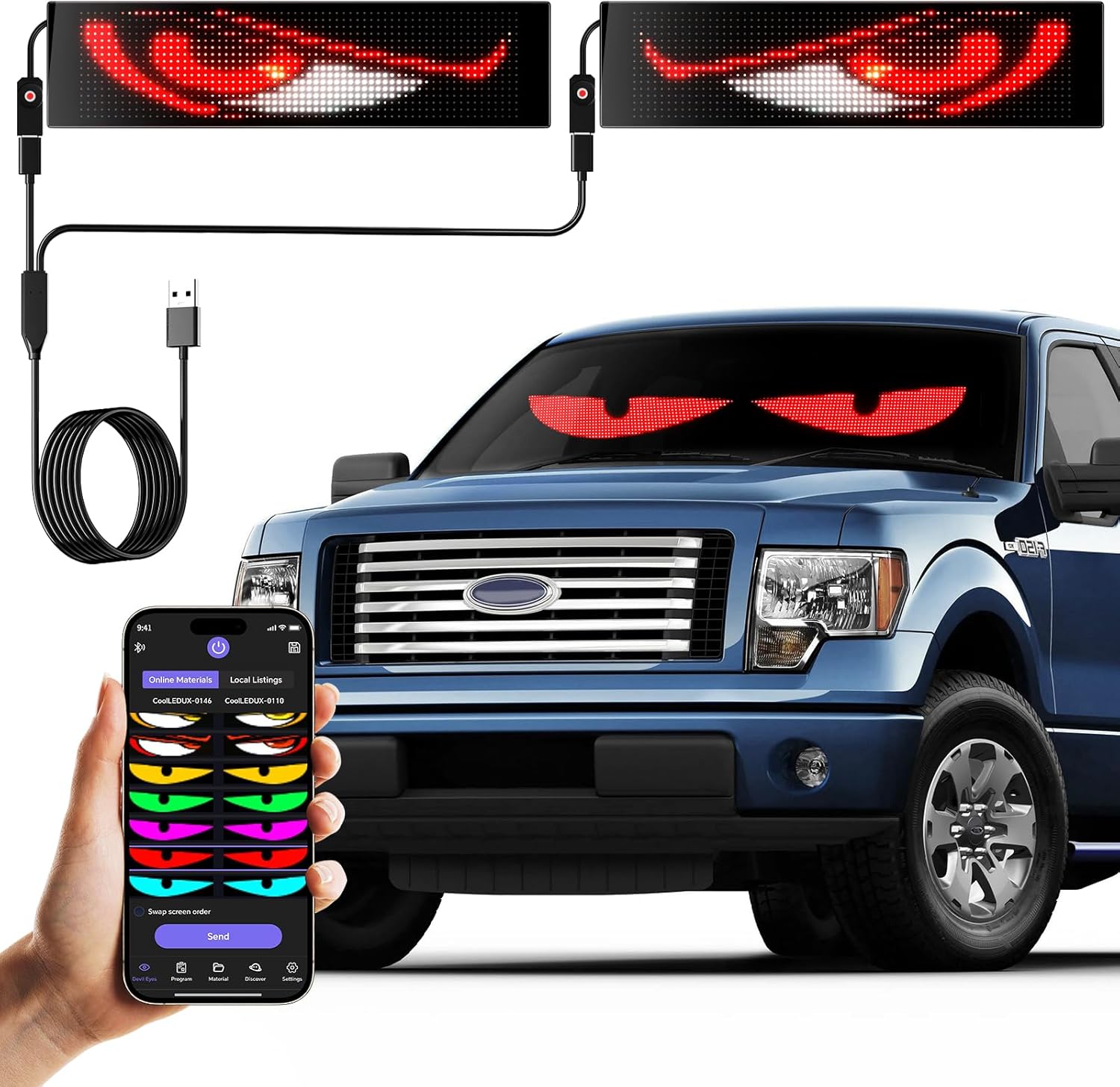 💥Final Day! Enjoy 50% OFF 💥 2Pcs Devil Eyes Light for Cars