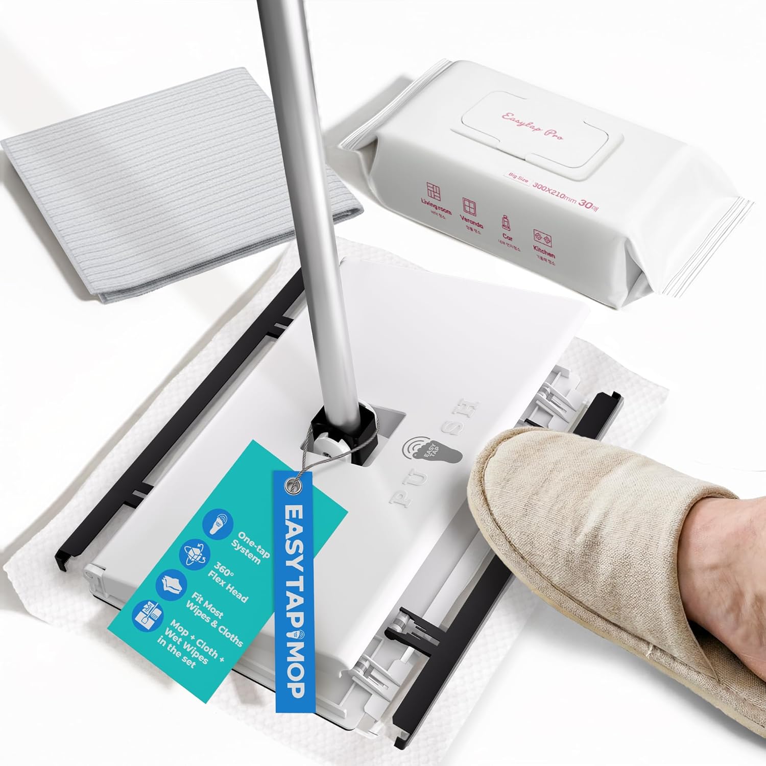 Hands-Free Floor Mop | Foot-Activated Pad Lock System 🧹✨