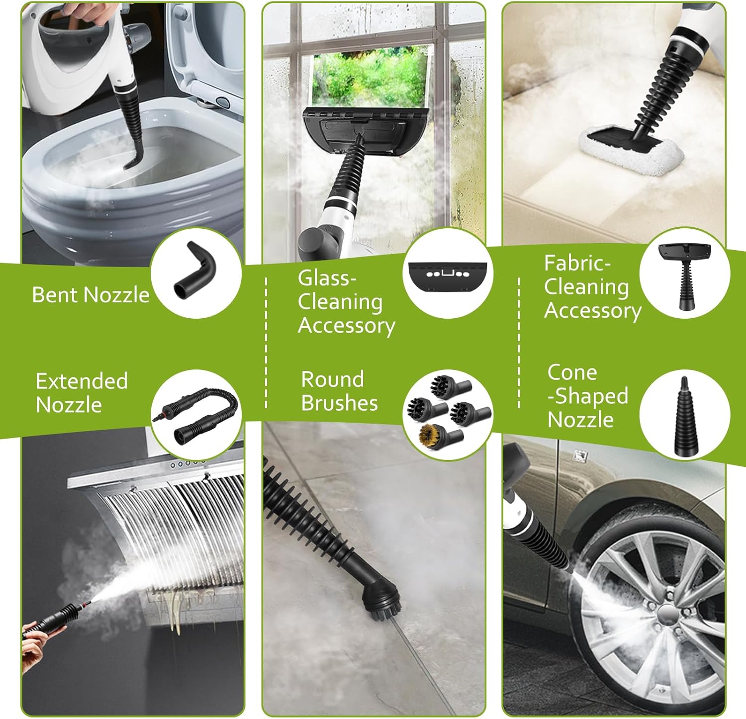 Pro-Steam Handheld Multi-Surface Cleaner | 12-Piece Accessory Kit 💨✨