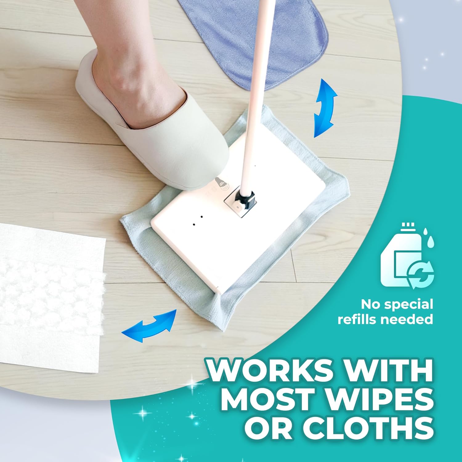 Hands-Free Floor Mop | Foot-Activated Pad Lock System 🧹✨