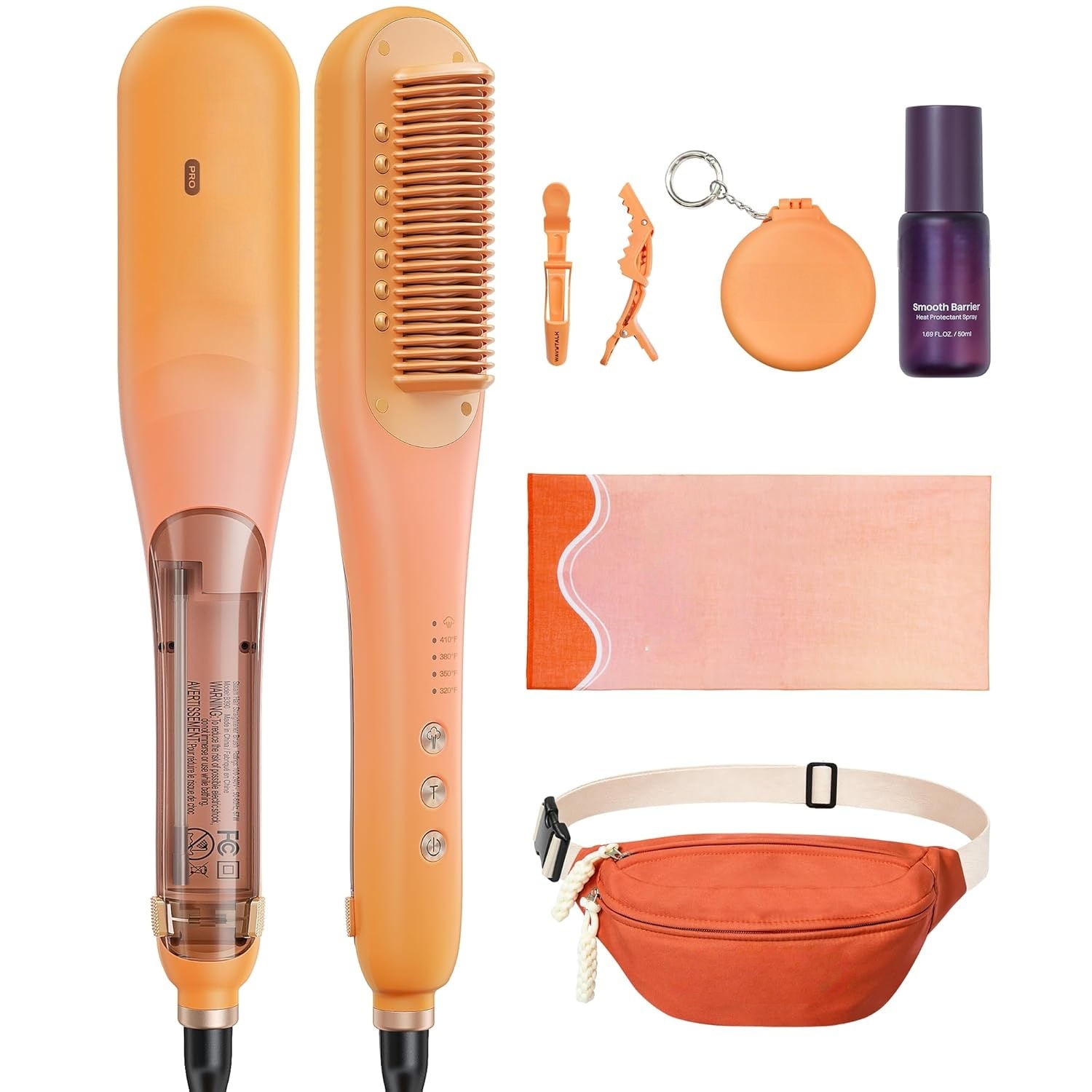 SteamLine Pro: 3-in-1 Ultrasonic Steam Straightening Brush 💨✨
