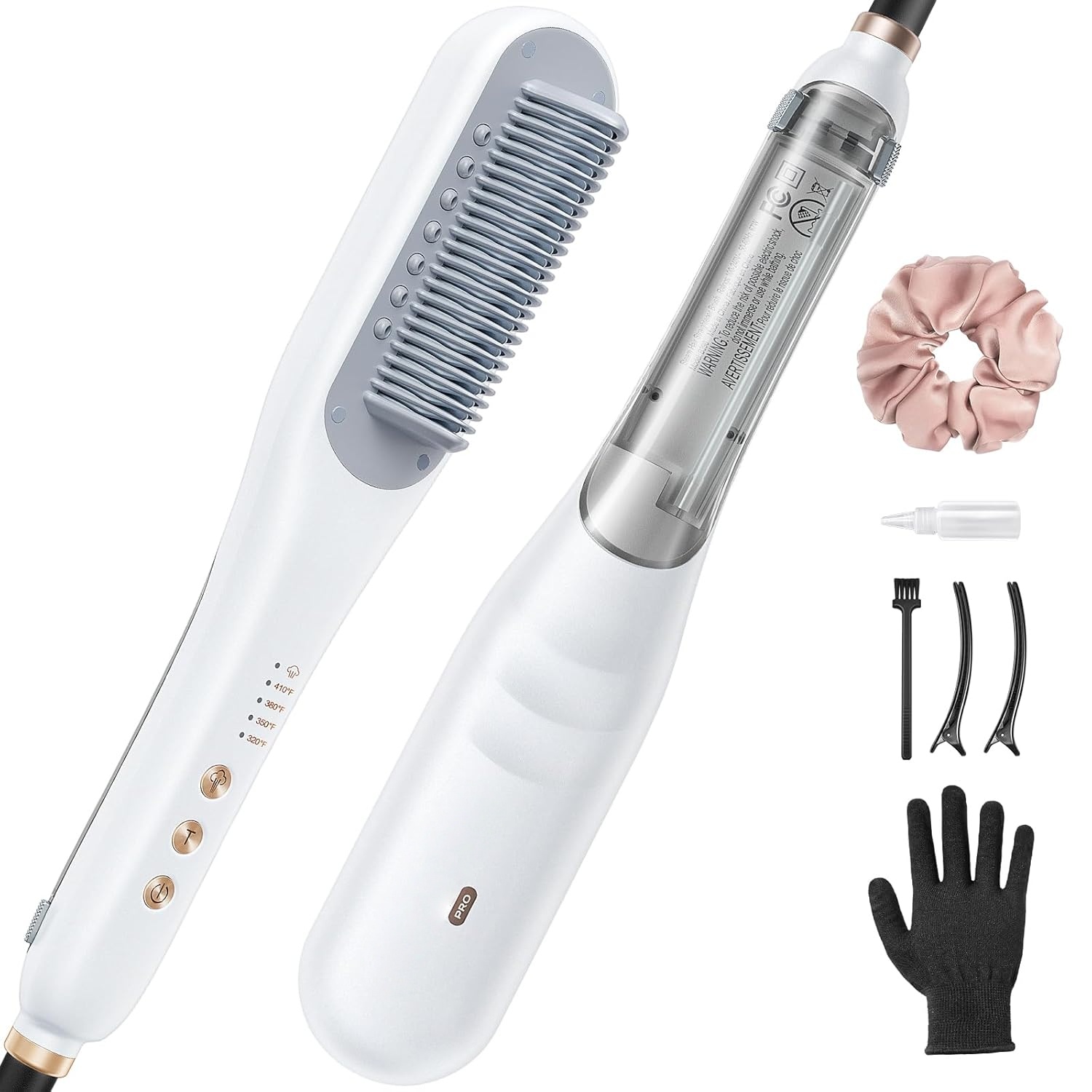 SteamLine Pro: 3-in-1 Ultrasonic Steam Straightening Brush 💨✨