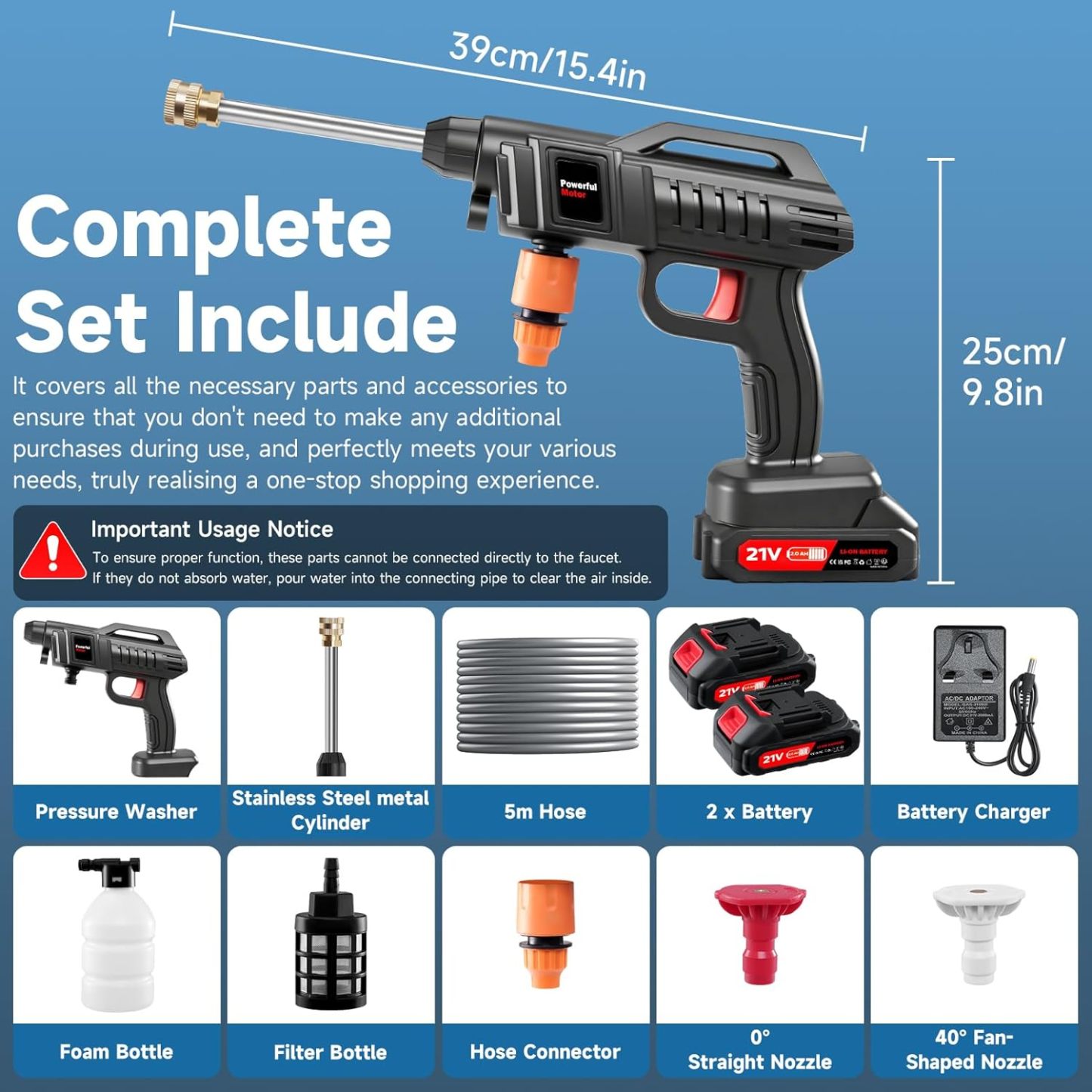 💥💥Final Day! Enjoy 50% OFF 💥 Cordless Pressure Washer Battery Powered