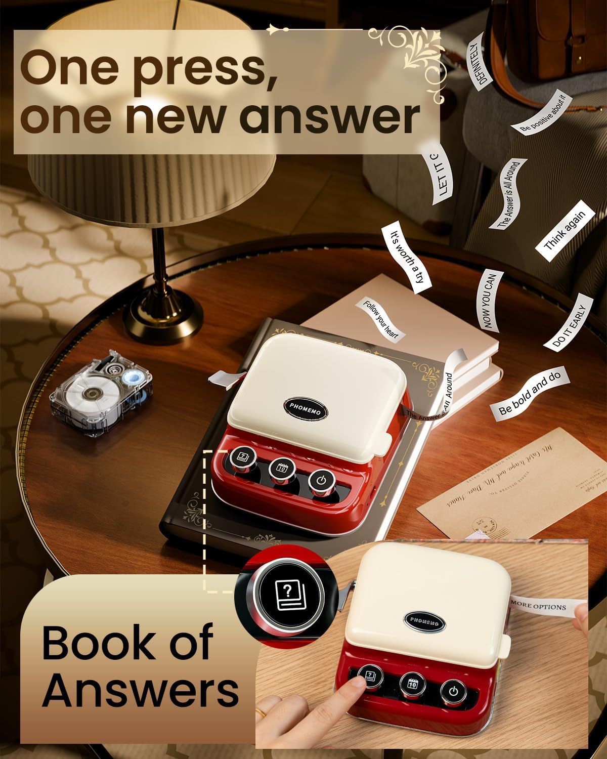 Retro Mini Bluetooth Ribbon Label Printer - Portable Inkless Maker for Gift Wrapping & DIY Crafts