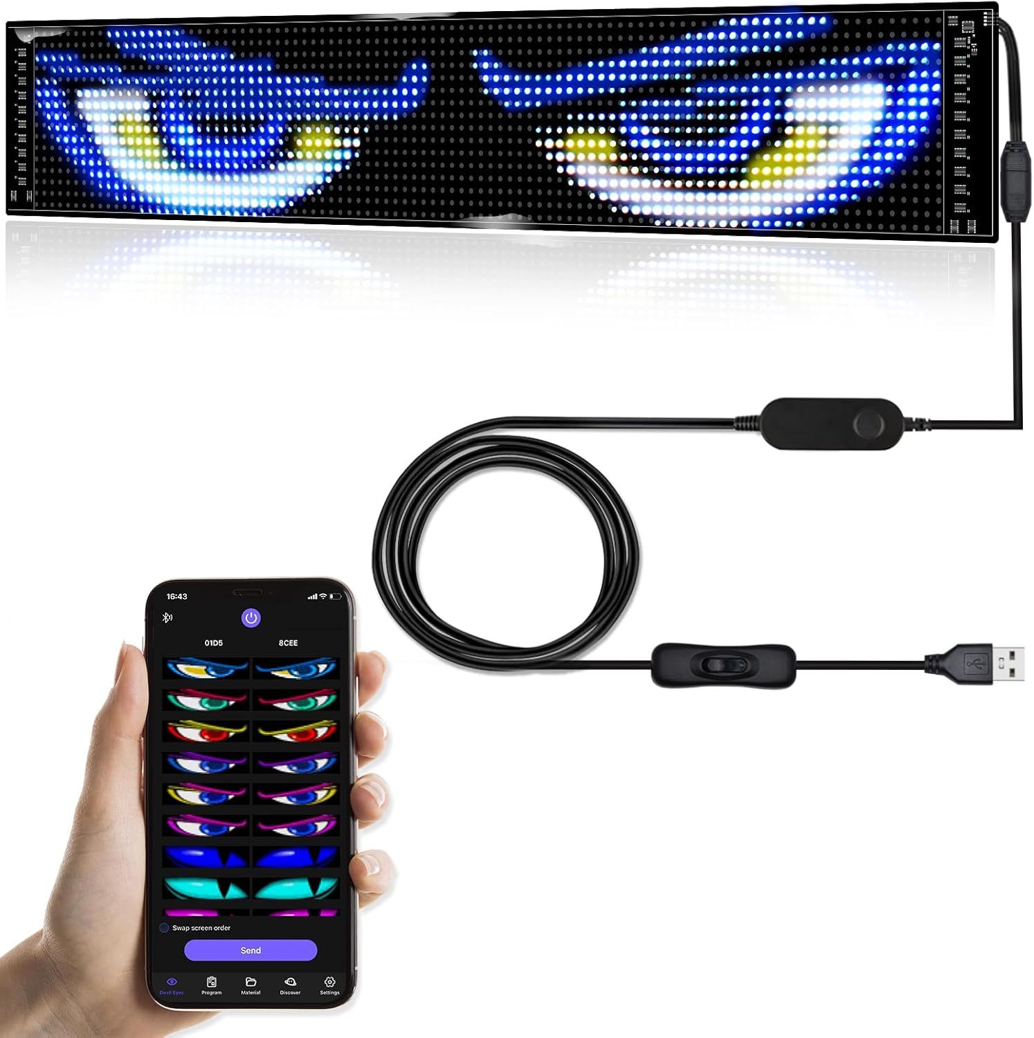 💥Final Day! Enjoy 50% OFF 💥 2Pcs Devil Eyes Light for Cars