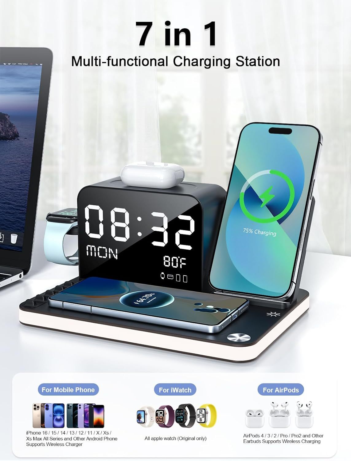🎉Last Day 50% OFF⏰️ 7-in-1 Wireless Charging Station for Multiple Devices