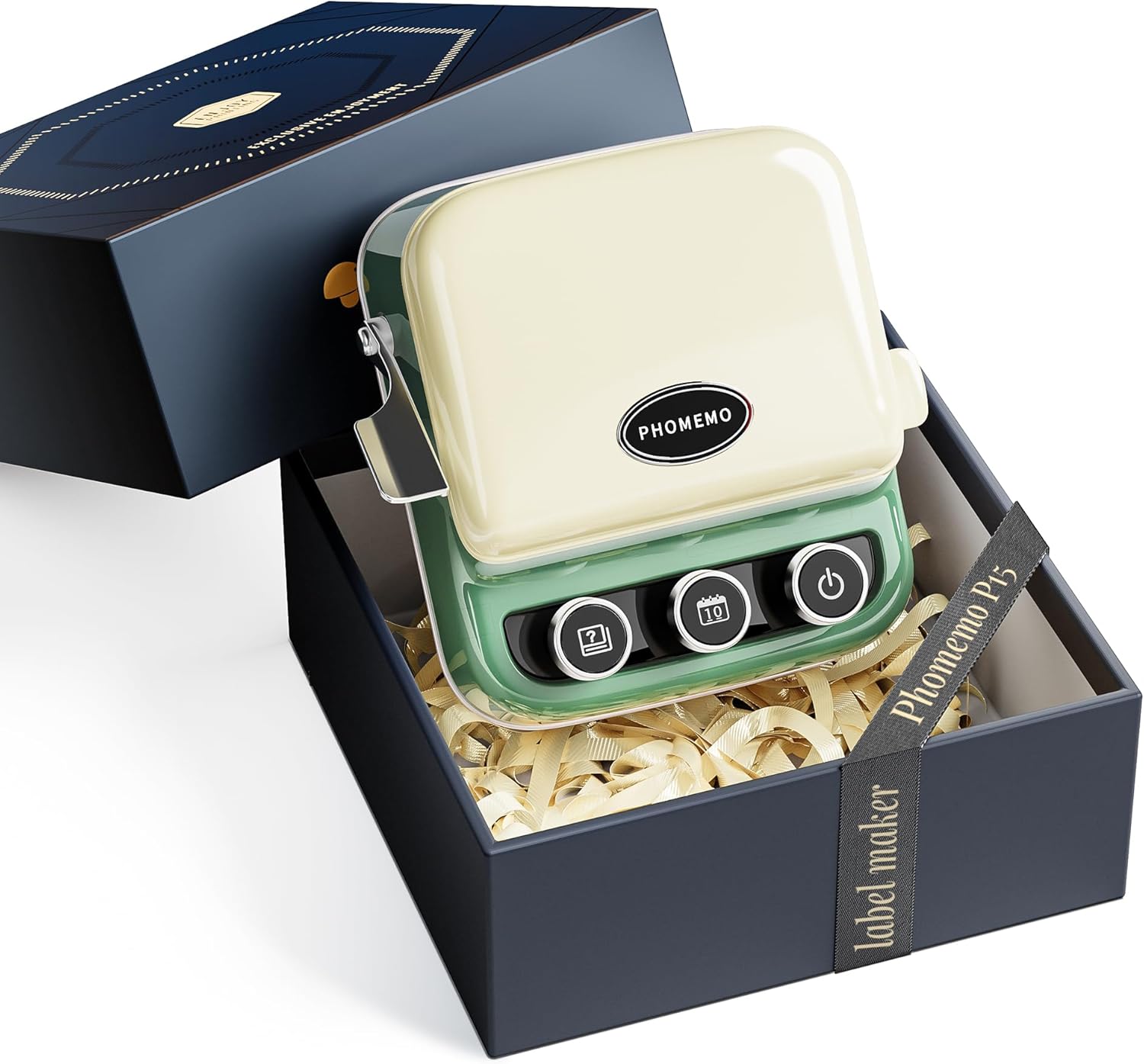 Retro Mini Bluetooth Ribbon Label Printer - Portable Inkless Maker for Gift Wrapping & DIY Crafts