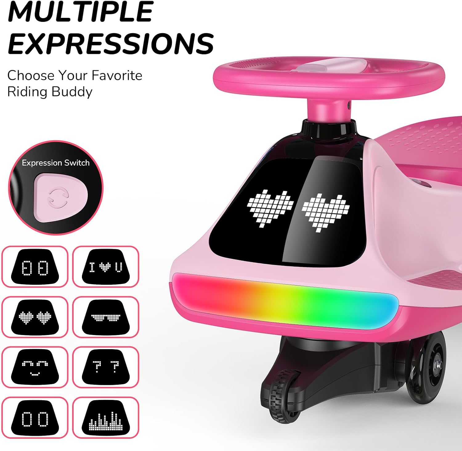 Umatoll 12V Electric Wiggle Car for Kids, Birthday Gifts Toy for Age 3+