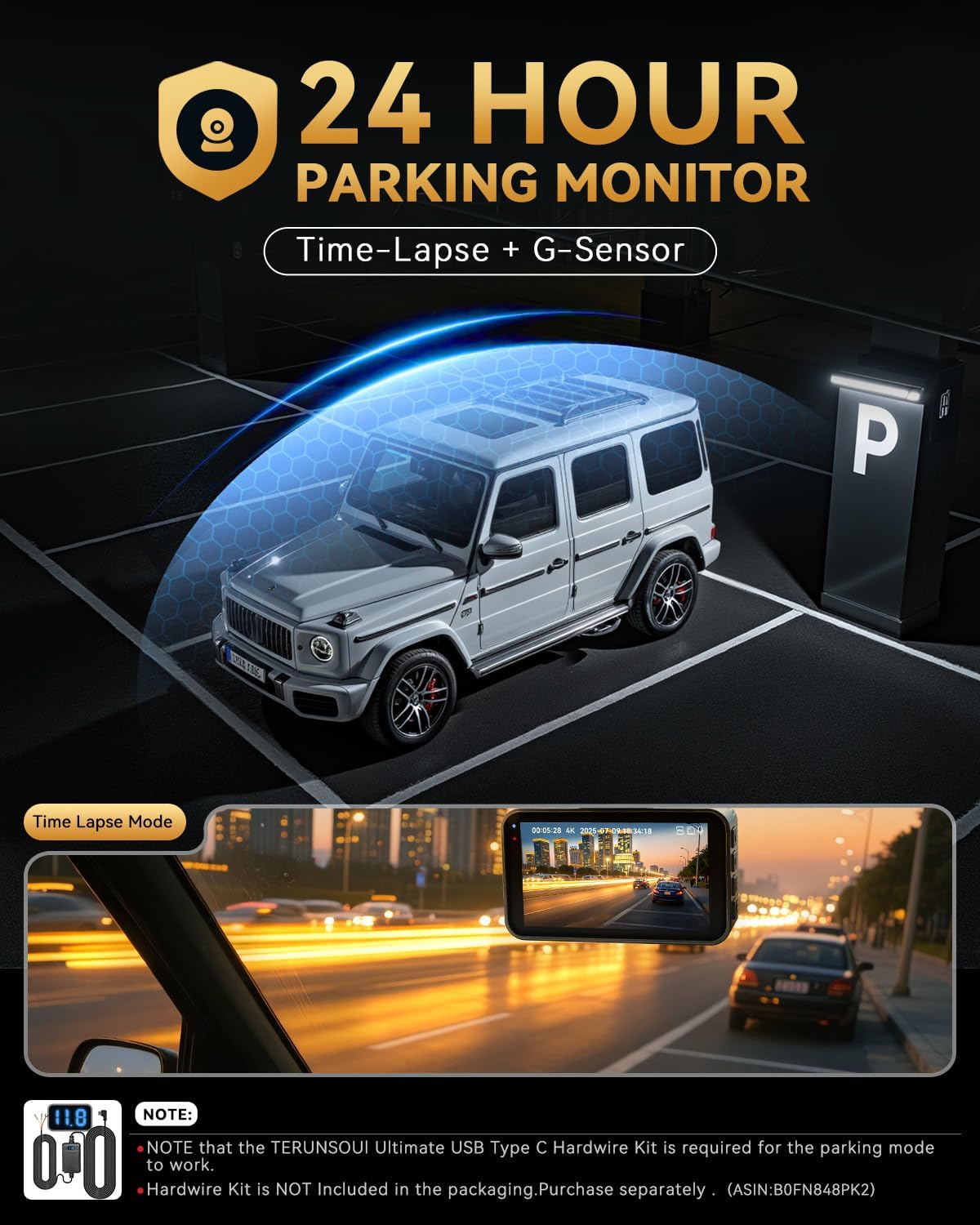 T4K+4K Dash Cam Front and Rear