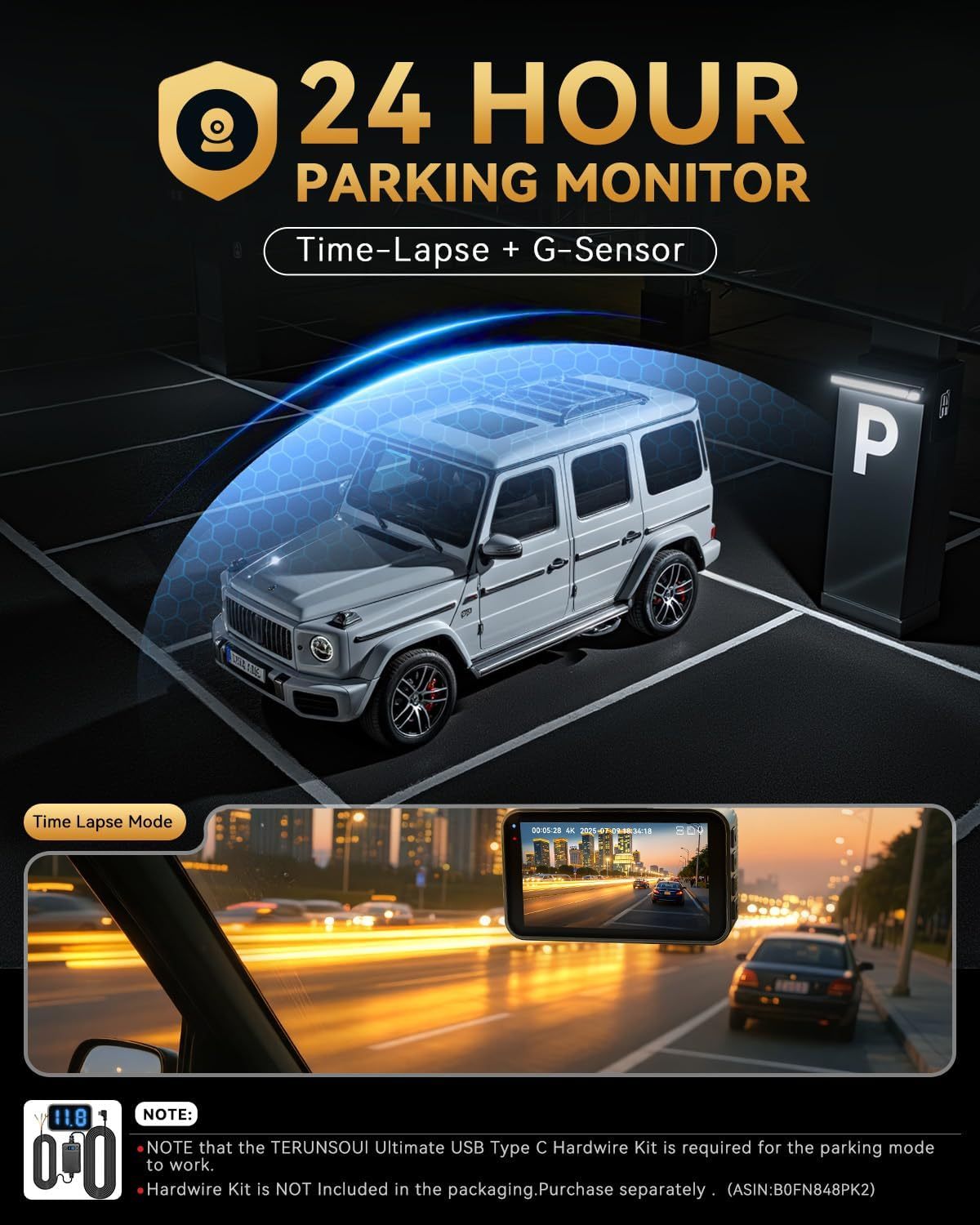 T4K+4K Dash Cam Front and Rear