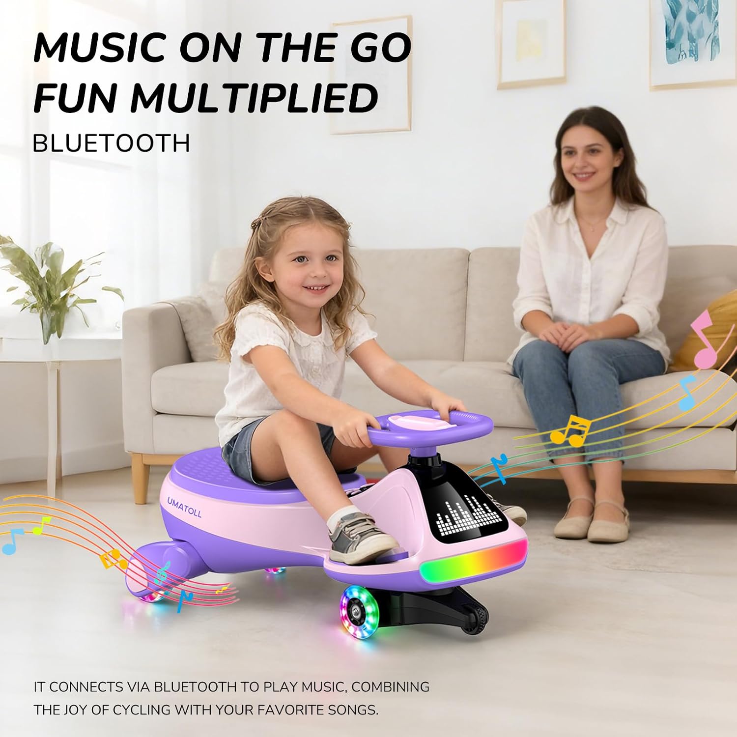 Umatoll 12V Electric Wiggle Car for Kids, Birthday Gifts Toy for Age 3+