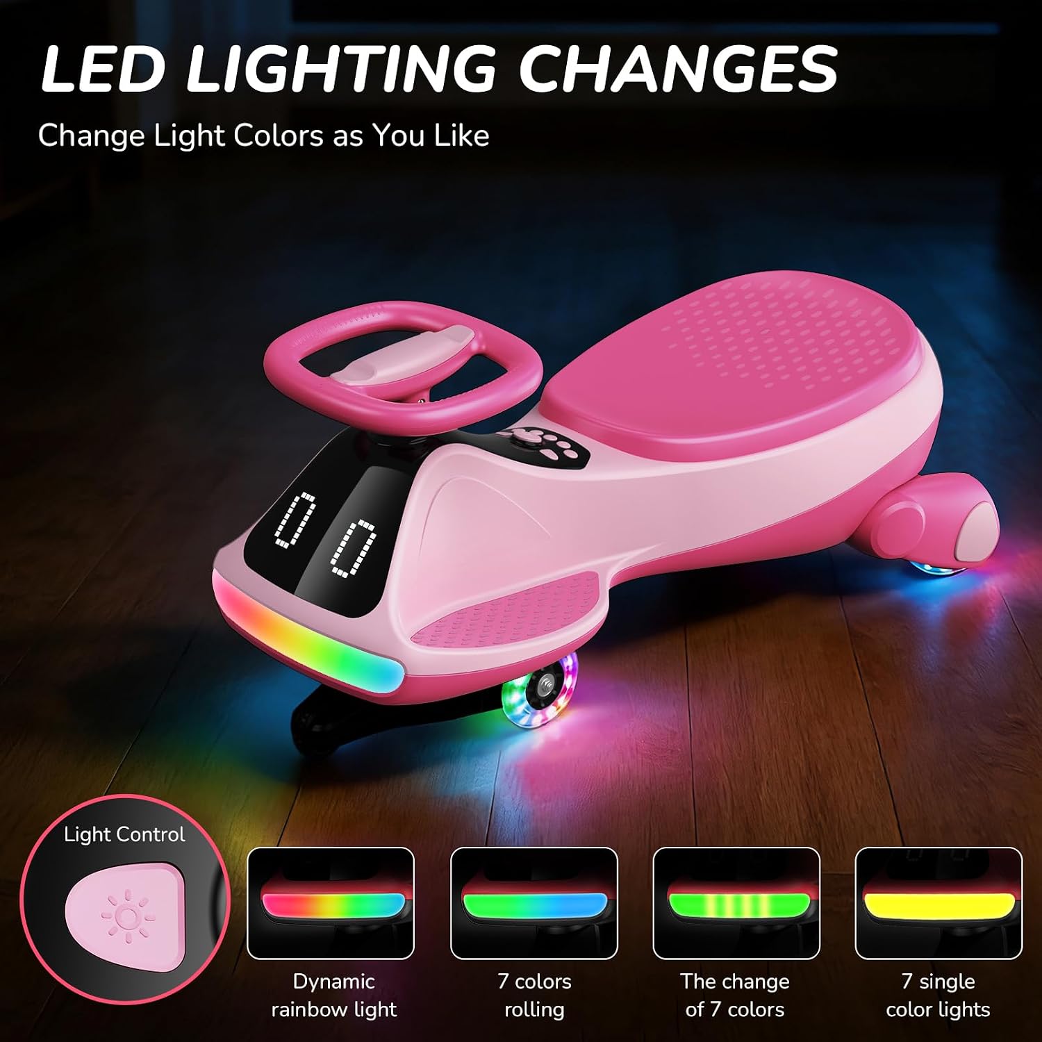 Umatoll 12V Electric Wiggle Car for Kids, Birthday Gifts Toy for Age 3+
