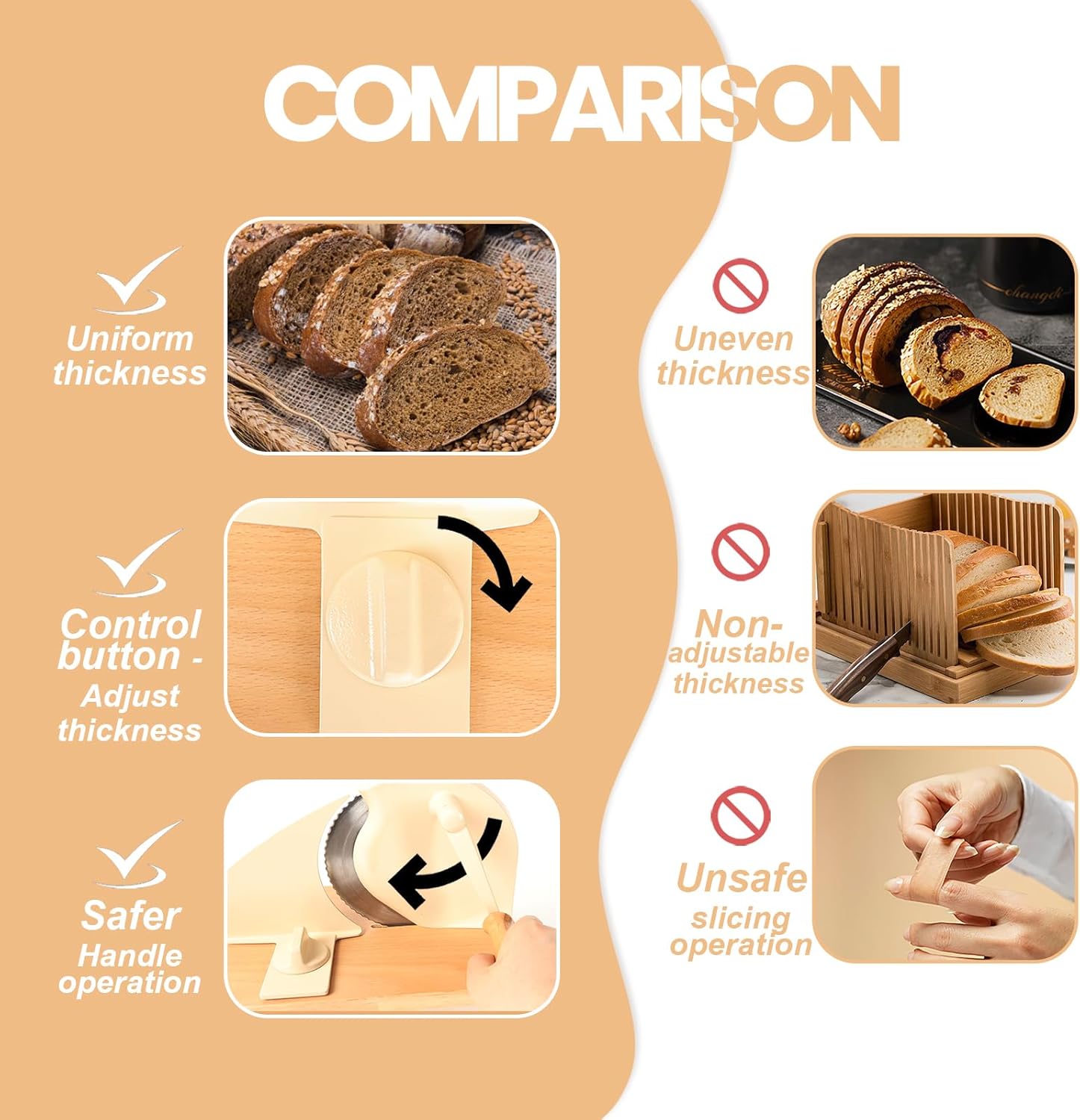 Artisan Hand-Crank Bread Slicer | Adjustable Thickness for Sourdough 🍞