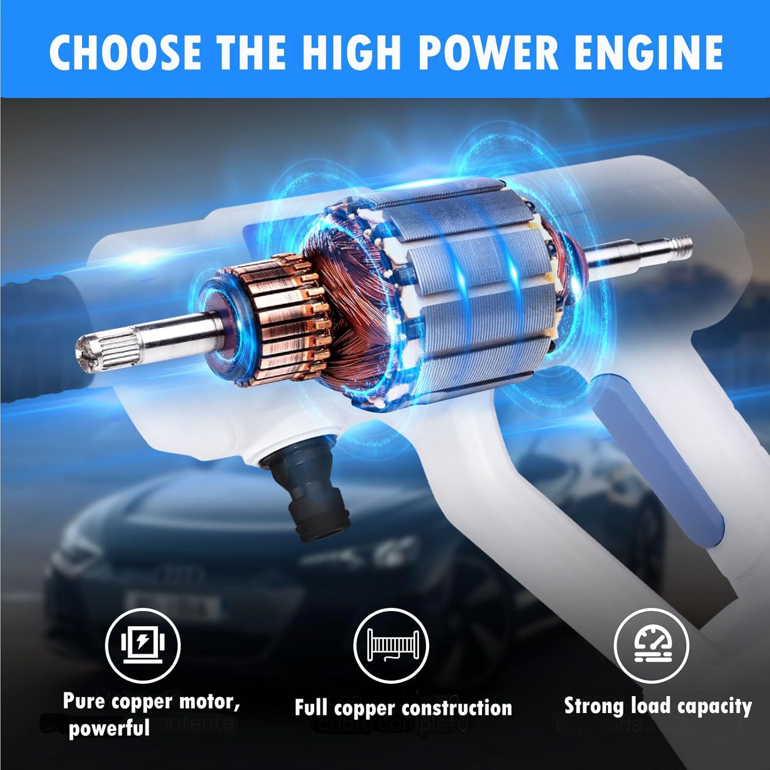 21V Cordless Pressure Washer | 435 PSI Portable Power Washer with 2 Batteries