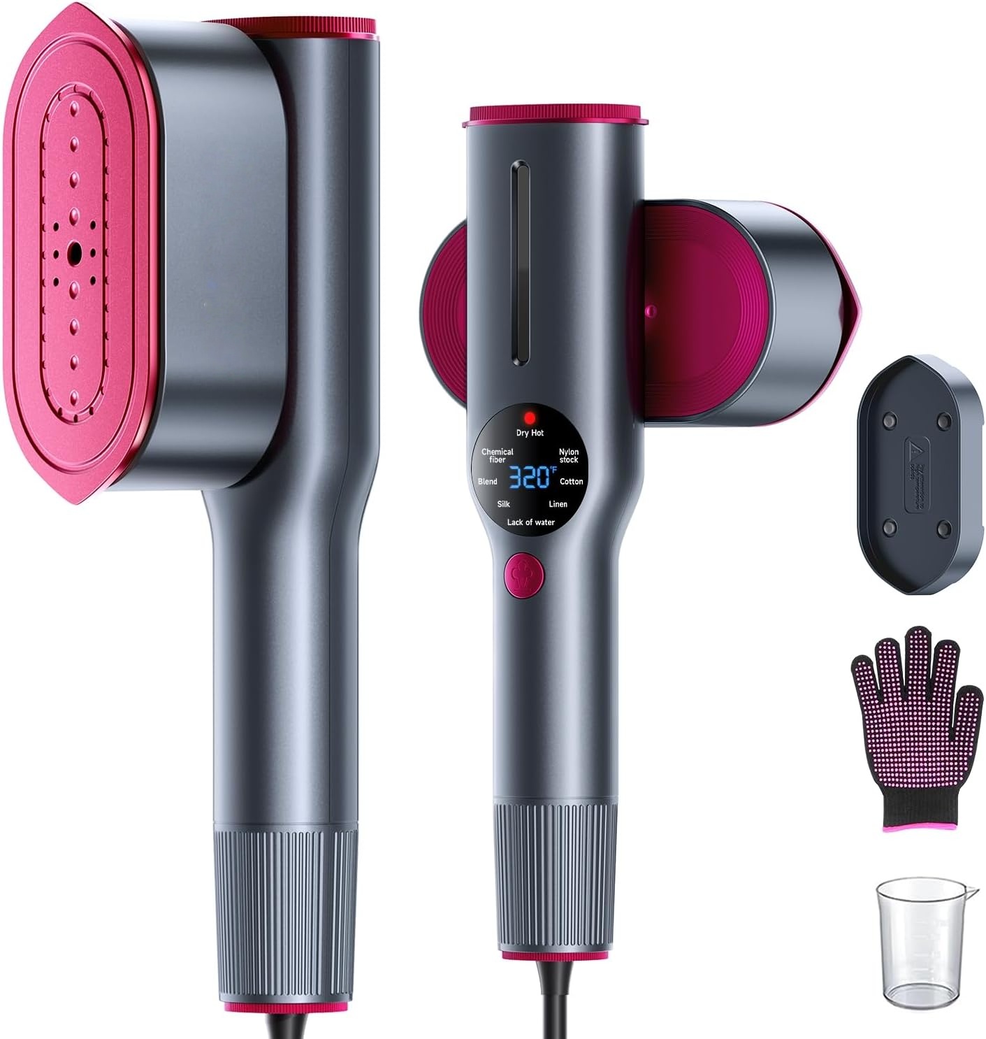 DRFLASH 2-in-1 Steamer & Iron for Clothes,15s Fast Heat-up 1200W Portable Handheld Garment Steamer,Travel Size with Large Ceramic Heat Panel,Quick Wrinkle Removal,110V-120V