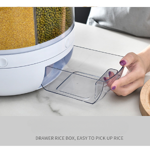 Drawer rice box, easy to pick up rice