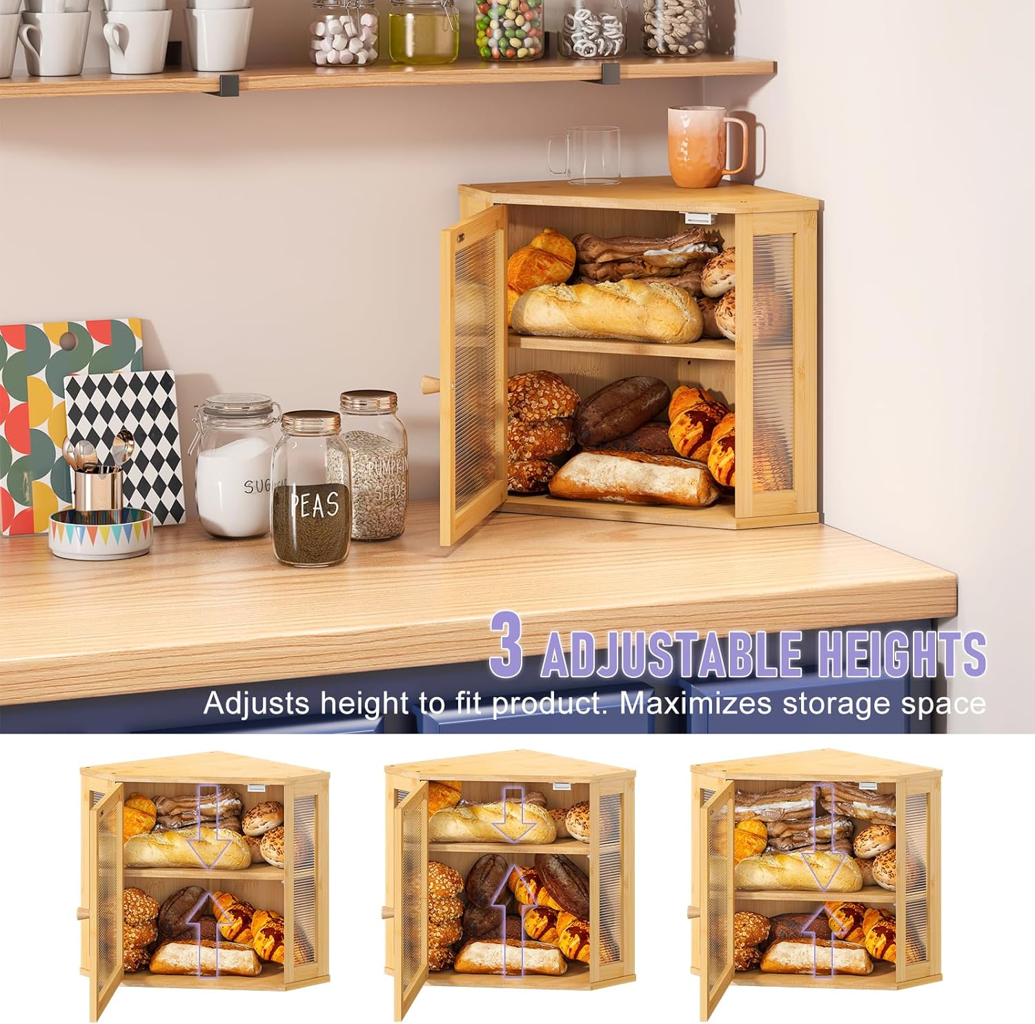 Artisan Corner Bread Bin | Space-Saving Farmhouse Storage 🍞✨