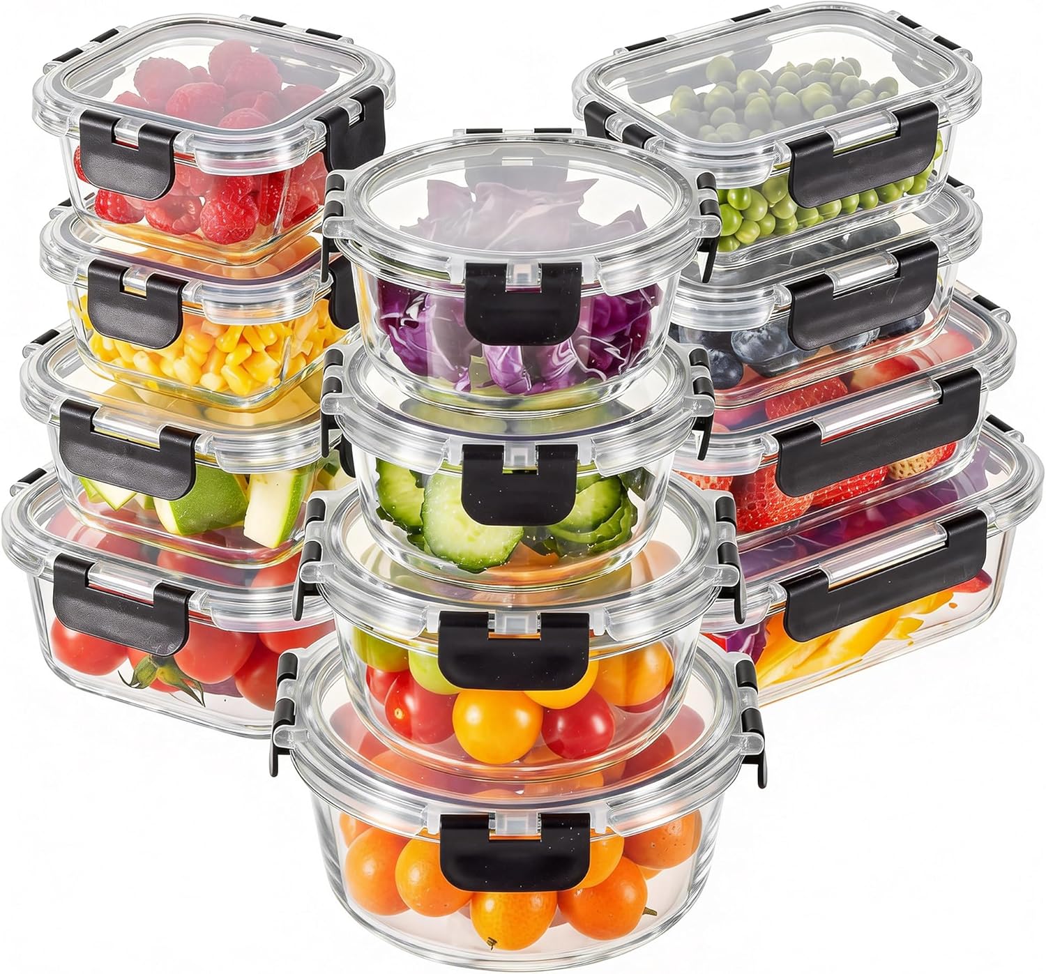 Glass Storage Set - 10 Piece Leakproof Meal Prep Kit ✨🥗