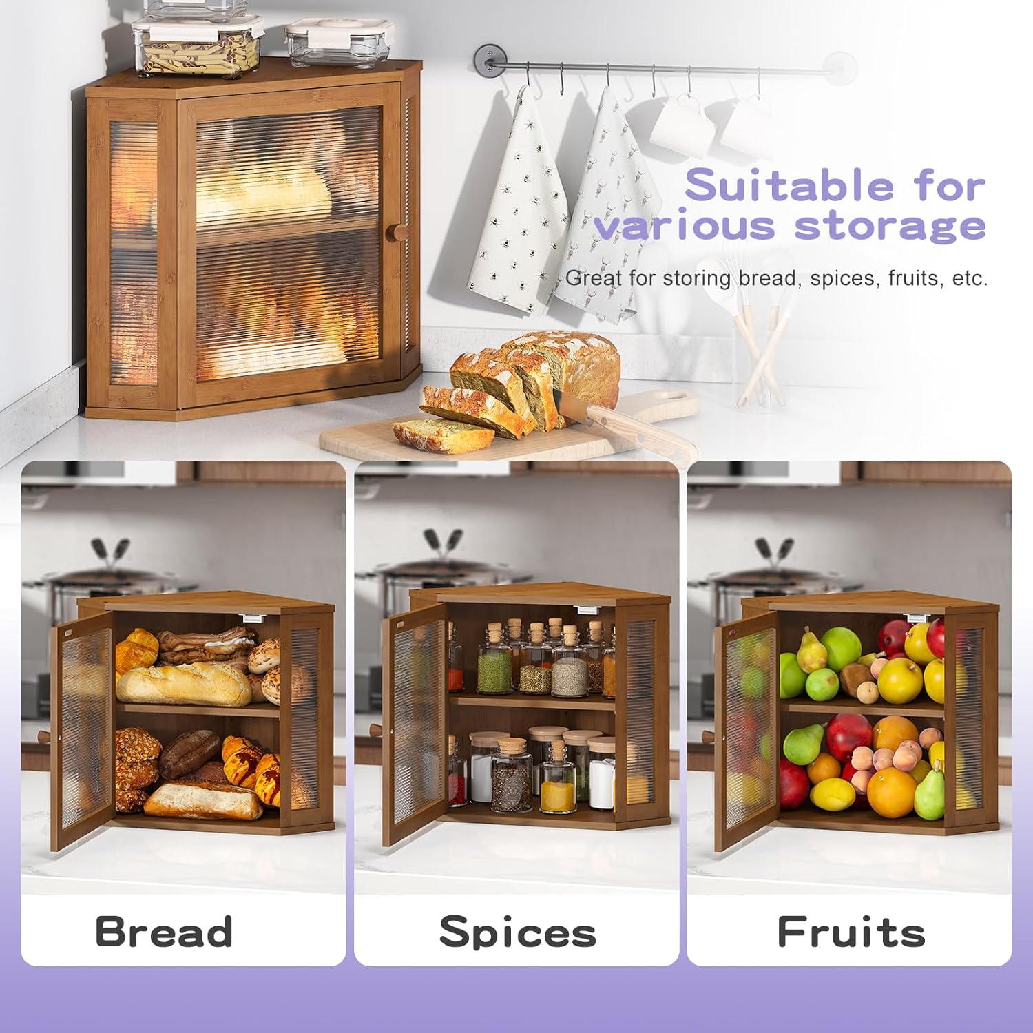 Artisan Corner Bread Bin | Space-Saving Farmhouse Storage 🍞✨