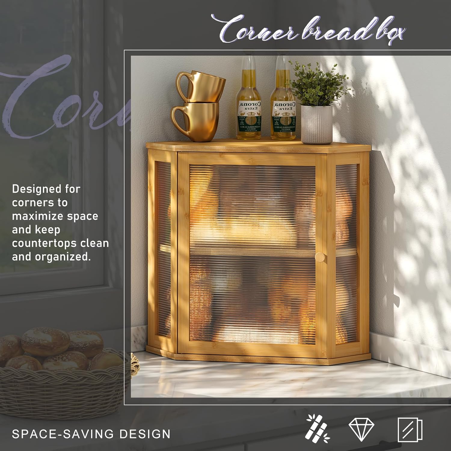 Artisan Corner Bread Bin | Space-Saving Farmhouse Storage 🍞✨