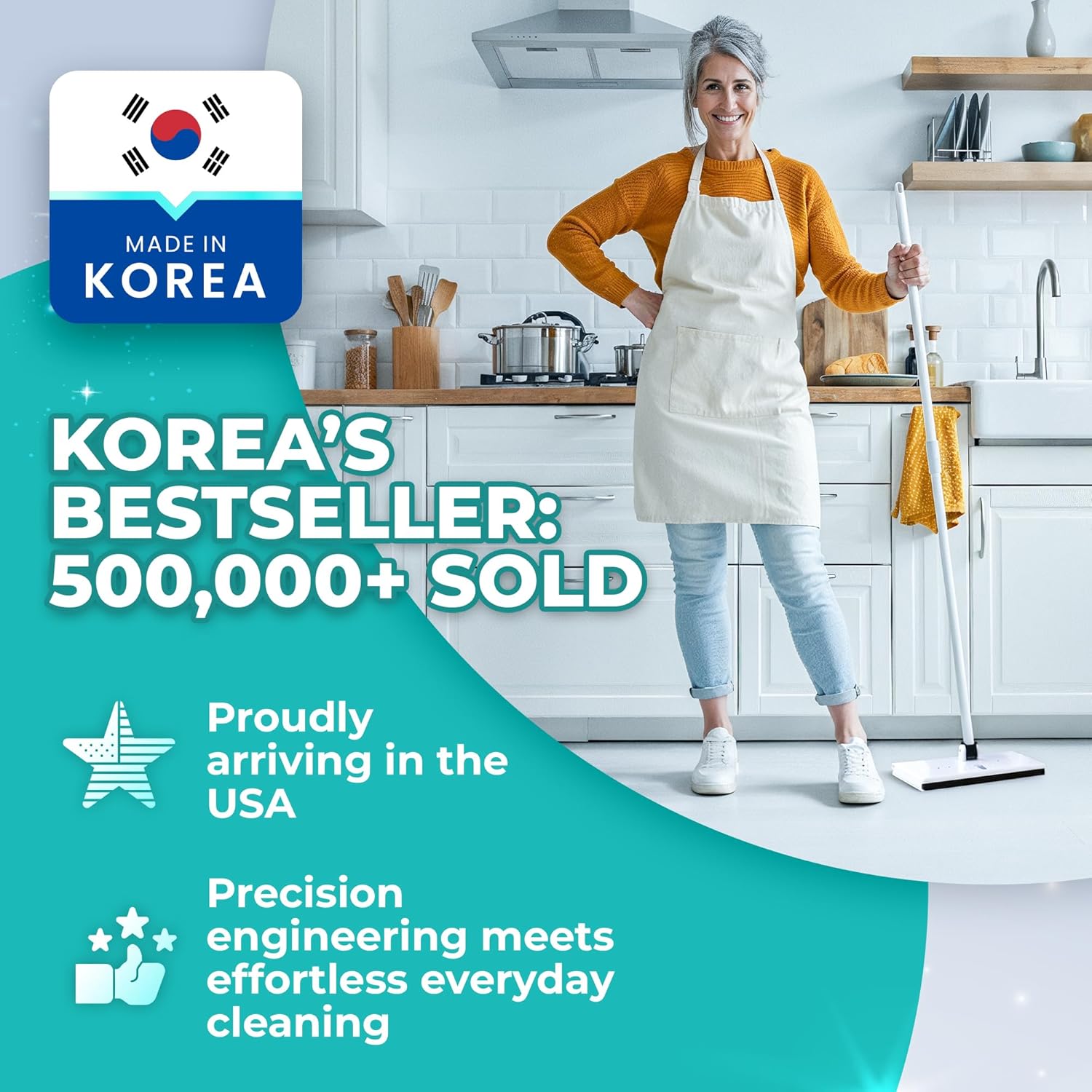 Hands-Free Floor Mop | Foot-Activated Pad Lock System 🧹✨