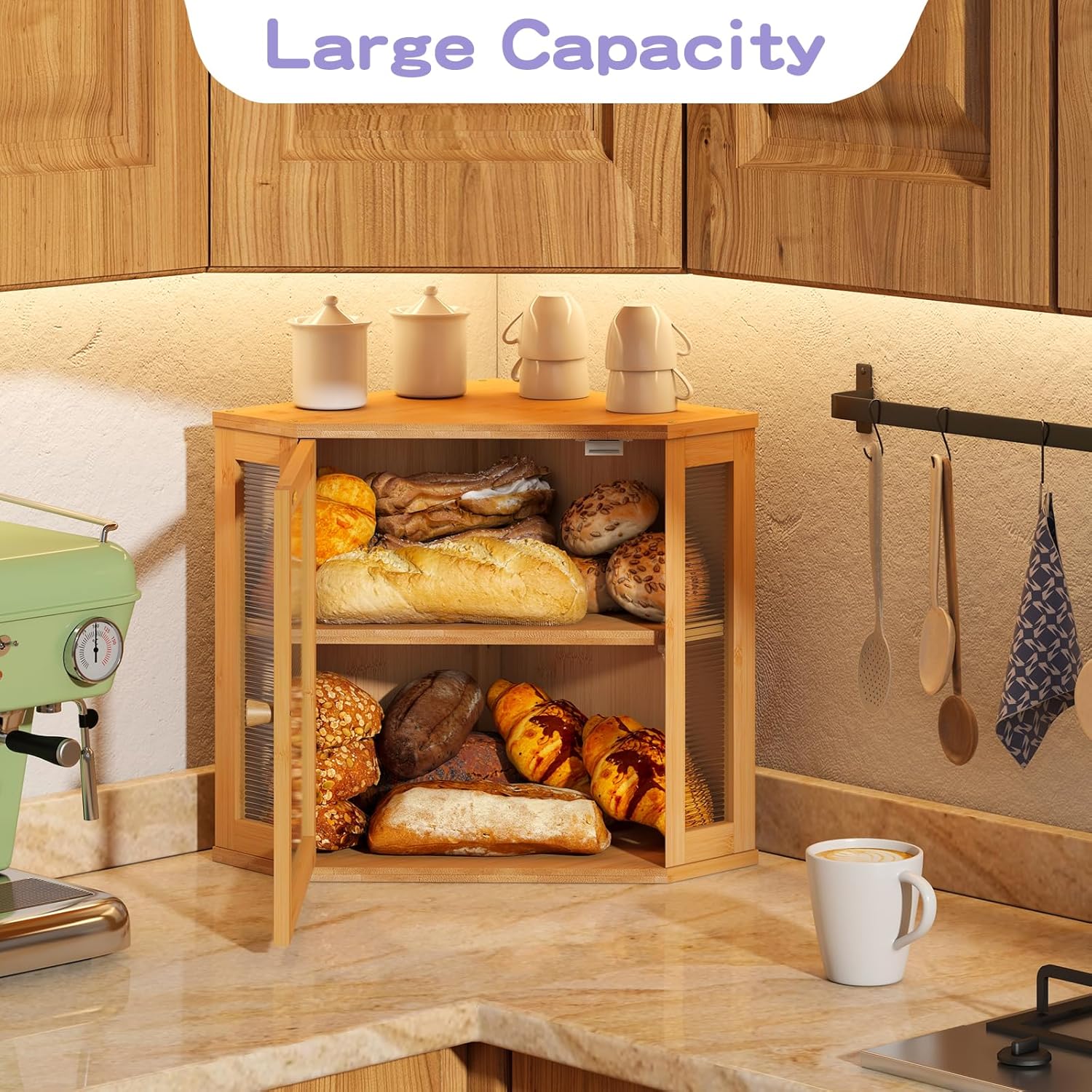 Artisan Corner Bread Bin | Space-Saving Farmhouse Storage 🍞✨