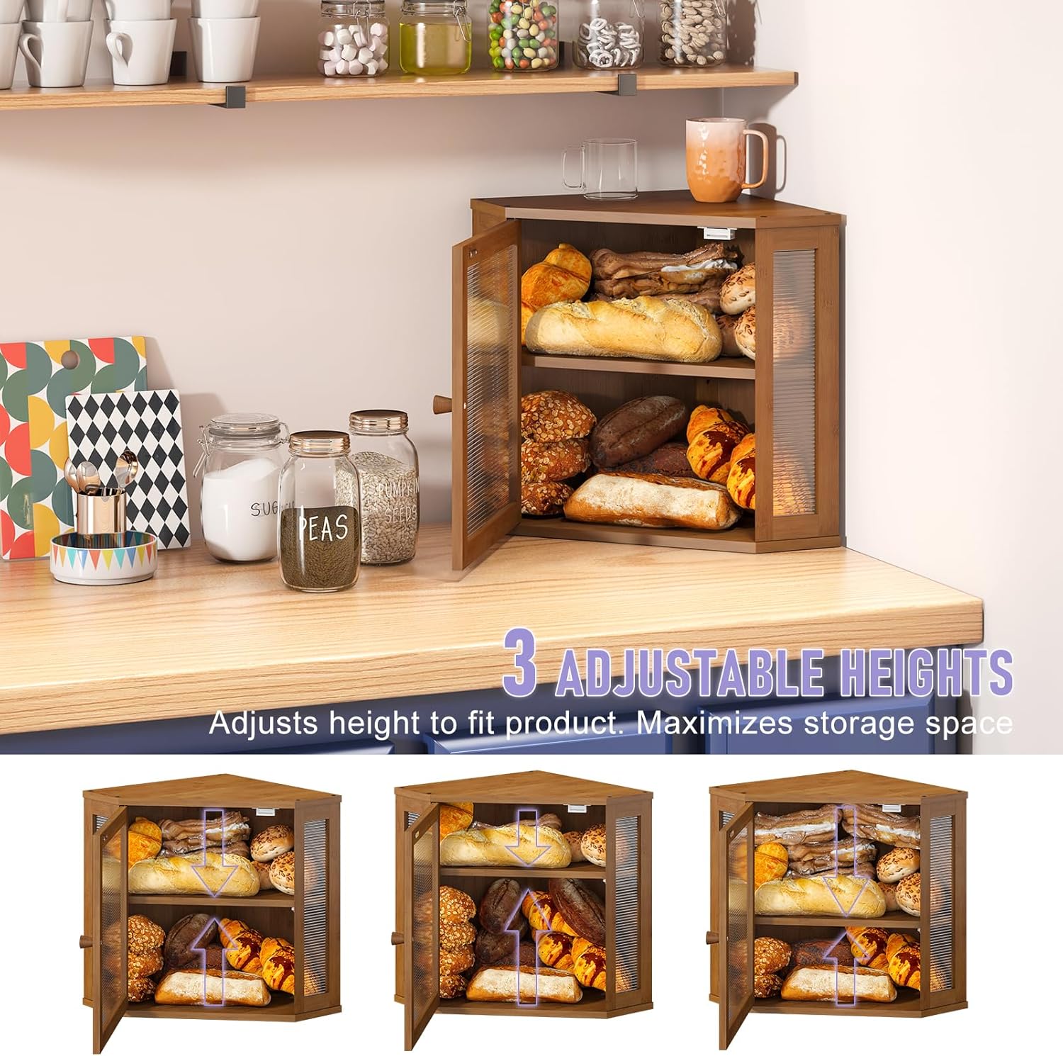 Artisan Corner Bread Bin | Space-Saving Farmhouse Storage 🍞✨