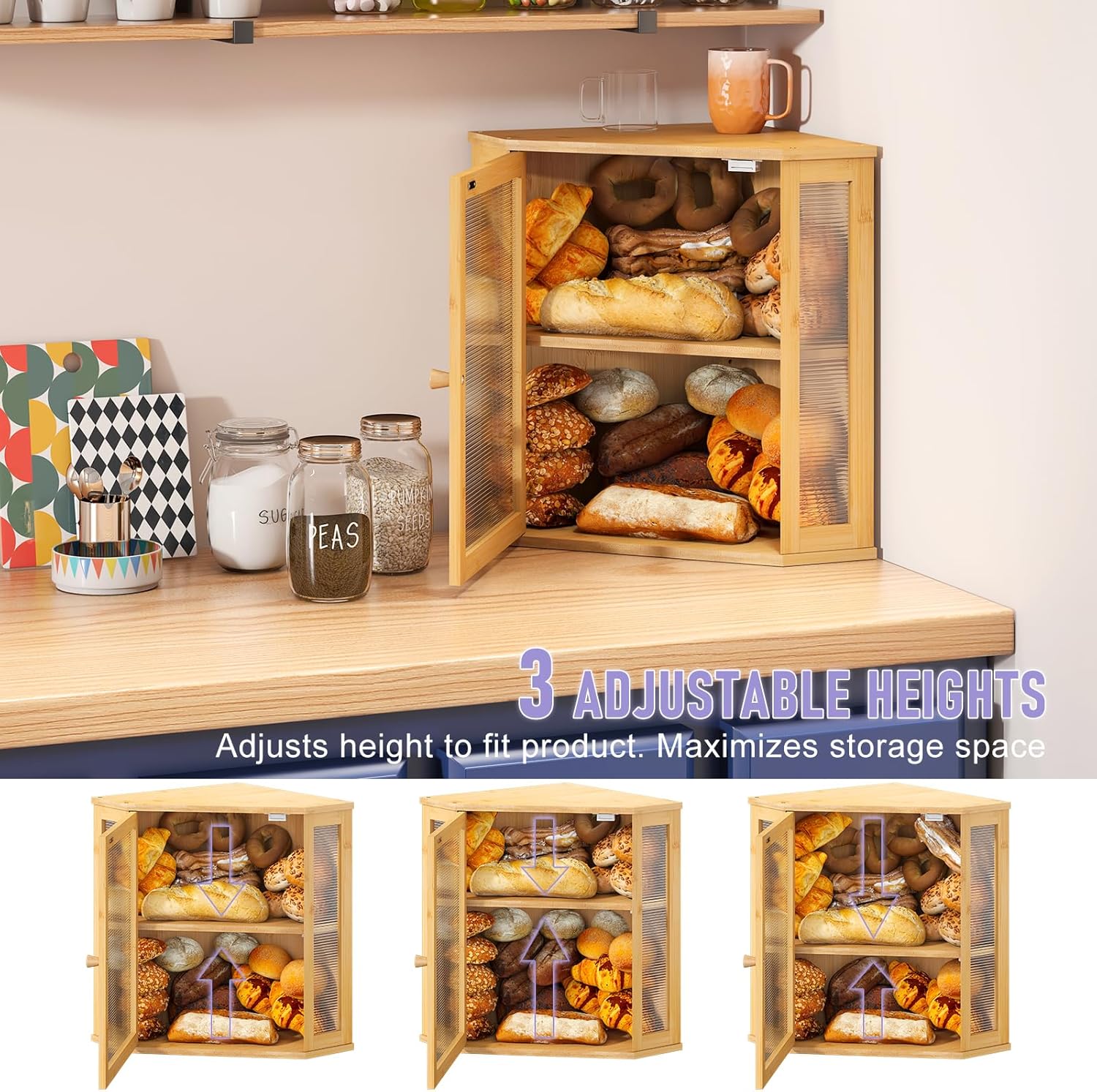 Artisan Corner Bread Bin | Space-Saving Farmhouse Storage 🍞✨