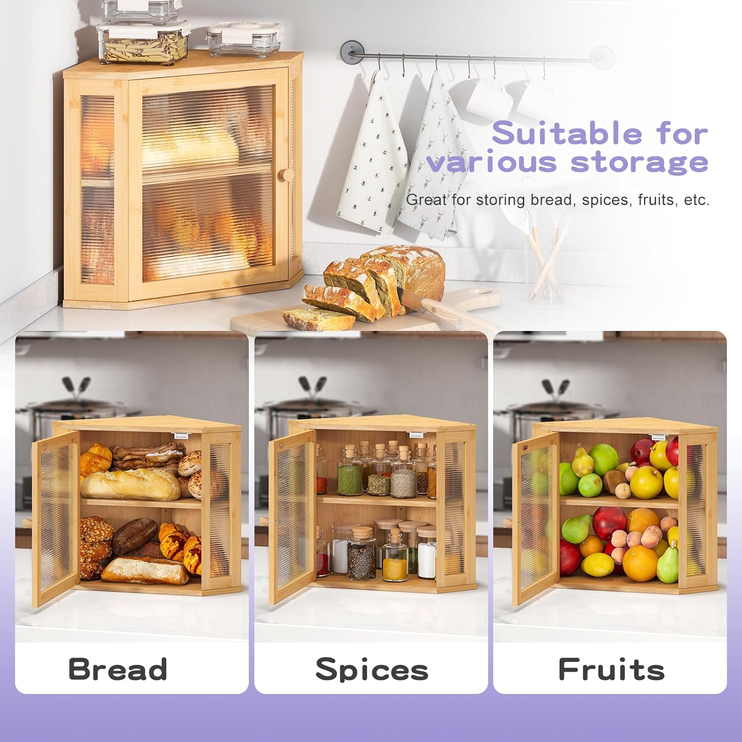 Artisan Corner Bread Bin | Space-Saving Farmhouse Storage 🍞✨