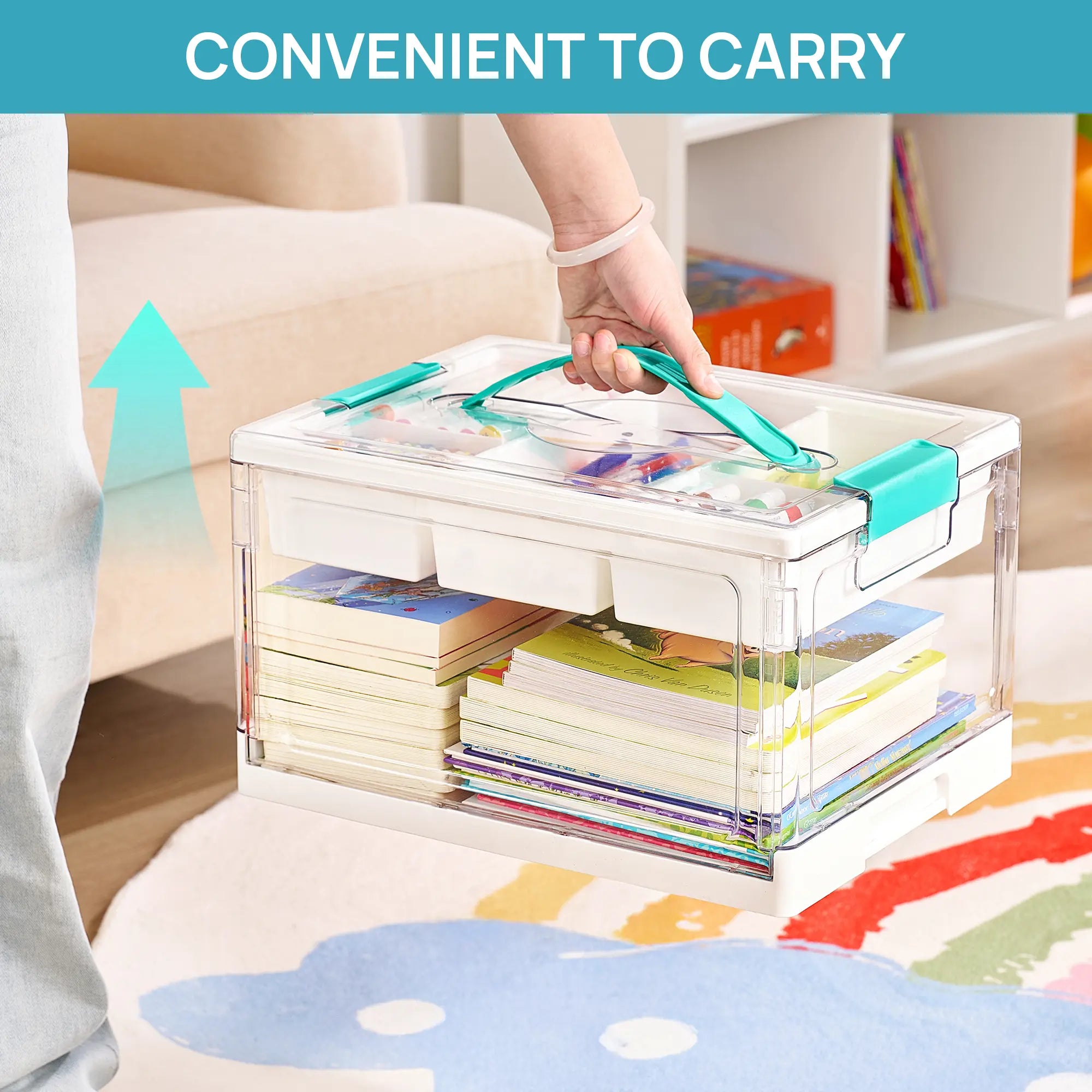 2-Pack XXL Craft & Toy Organizer Box - 24QT Large Capacity 📦✨