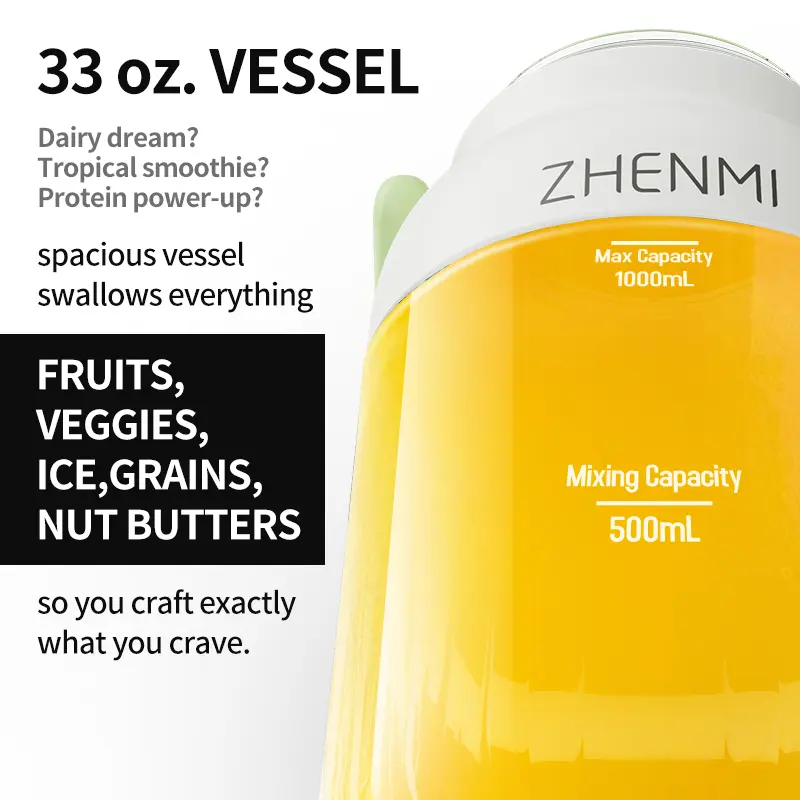 33oz Portable Blender - 12-Blade Ice Crushing Power 🥤⚡