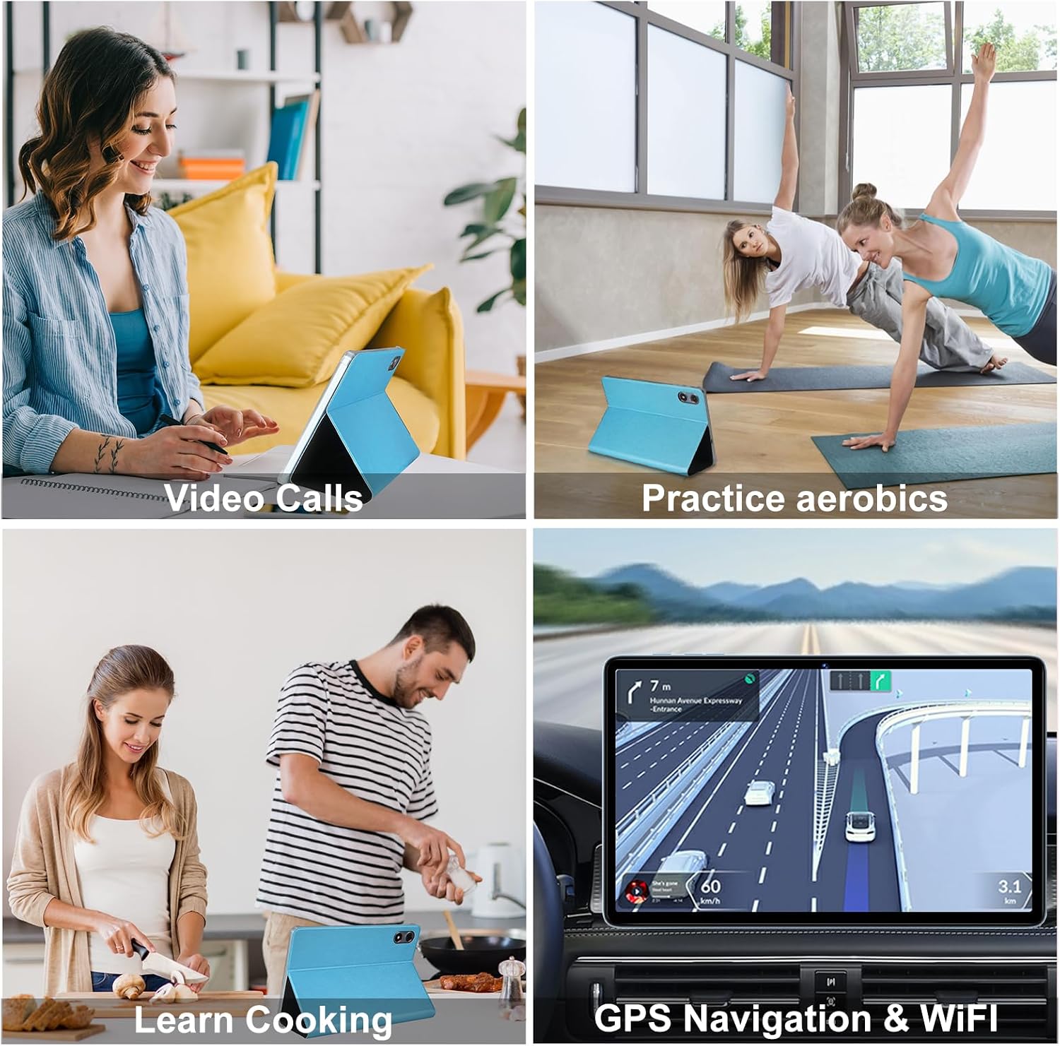 Android 15 Tablet 30GB RAM 128GB ROM 2TB Expand, 10.1 Inch Tablets with Keyboard Mouse, Octa-Core, 8000mAh, HD IPS Display, 5G WiFi BT 5.0 GPS, Widevine L1, Gemini AI, Dual Camera 