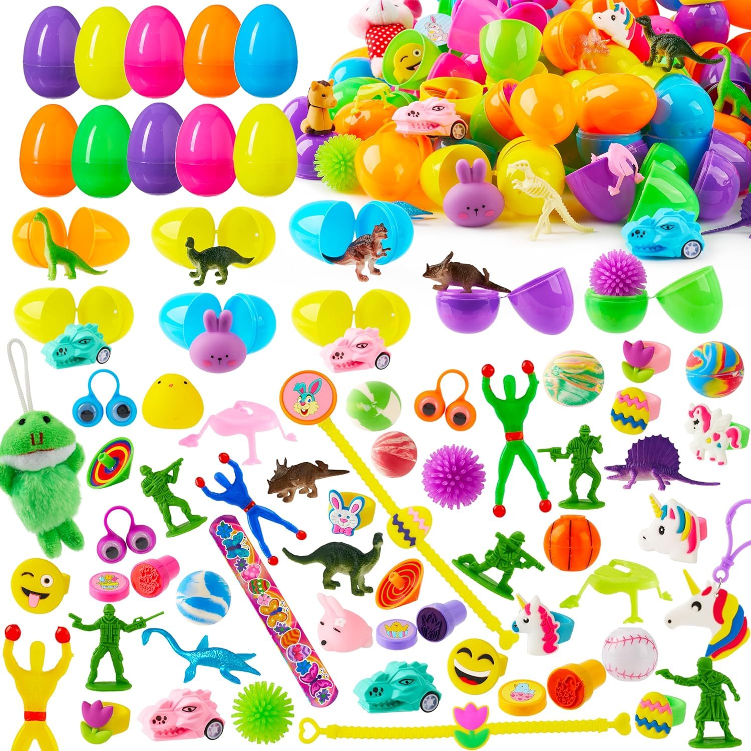 💥Final Day! Enjoy 40% OFF 💥200 Pcs Prefilled Easter Eggs with Toys Plus Stickers