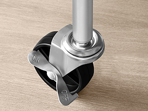 the metal base of the pole is a simple, yet elegant design.