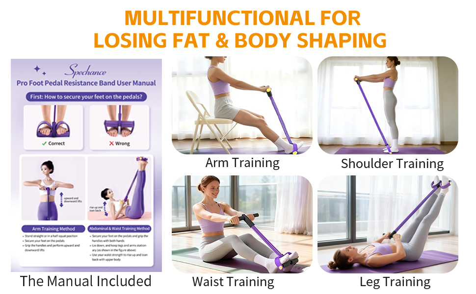 Pedal Resistance Bands with Handles