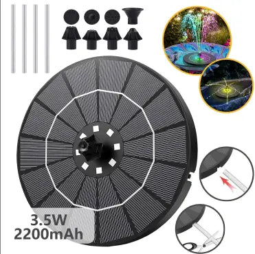 Floating Solar Fountain - Instant Water Feature for Bird Baths & Ponds ⛲☀️