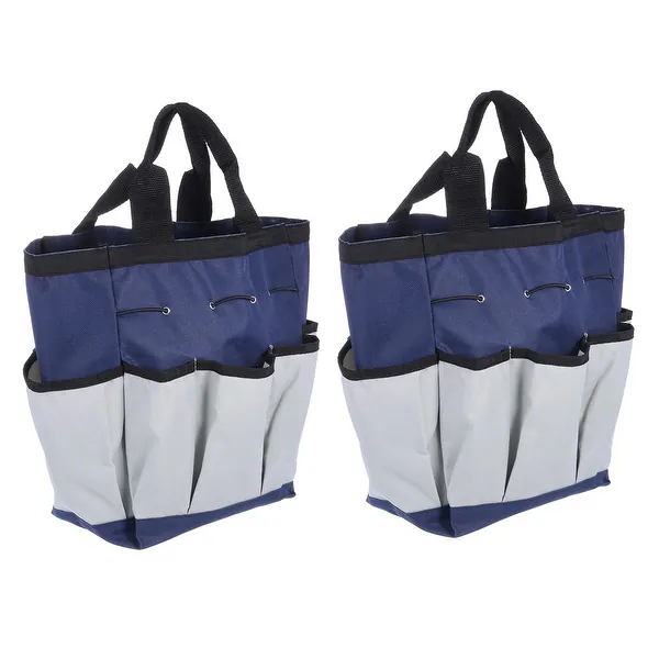 Garden tool bag set with multiple pockets