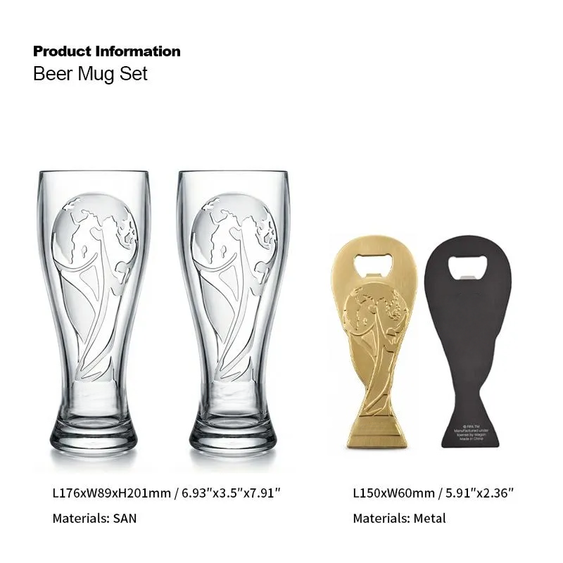  World Cup 2026 Edition - Luxury Beer Glass & Trophy Opener Set ⚽🍺