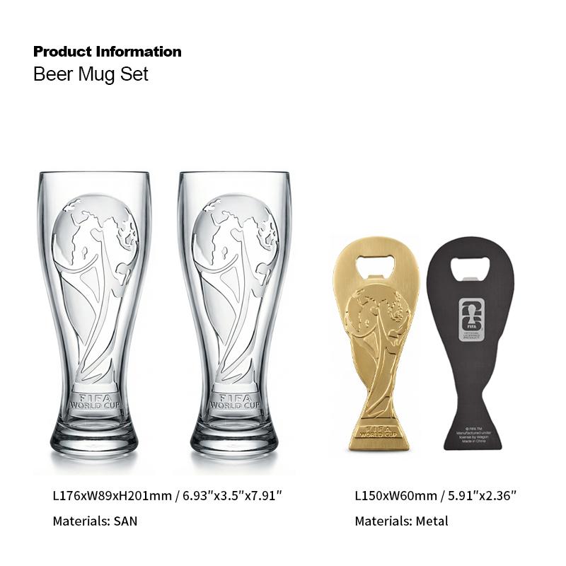  FIFA World Cup 2026 Edition - Luxury Beer Glass & Trophy Opener Set ⚽🍺