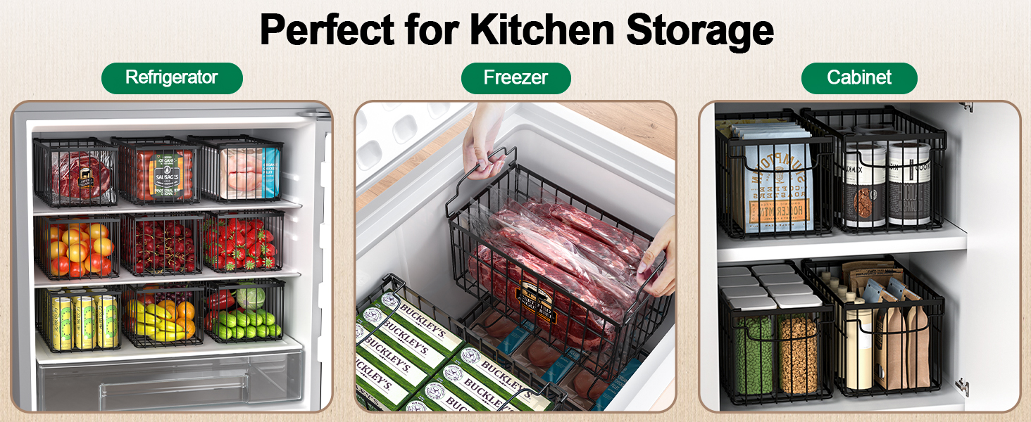 freezer organizer bins